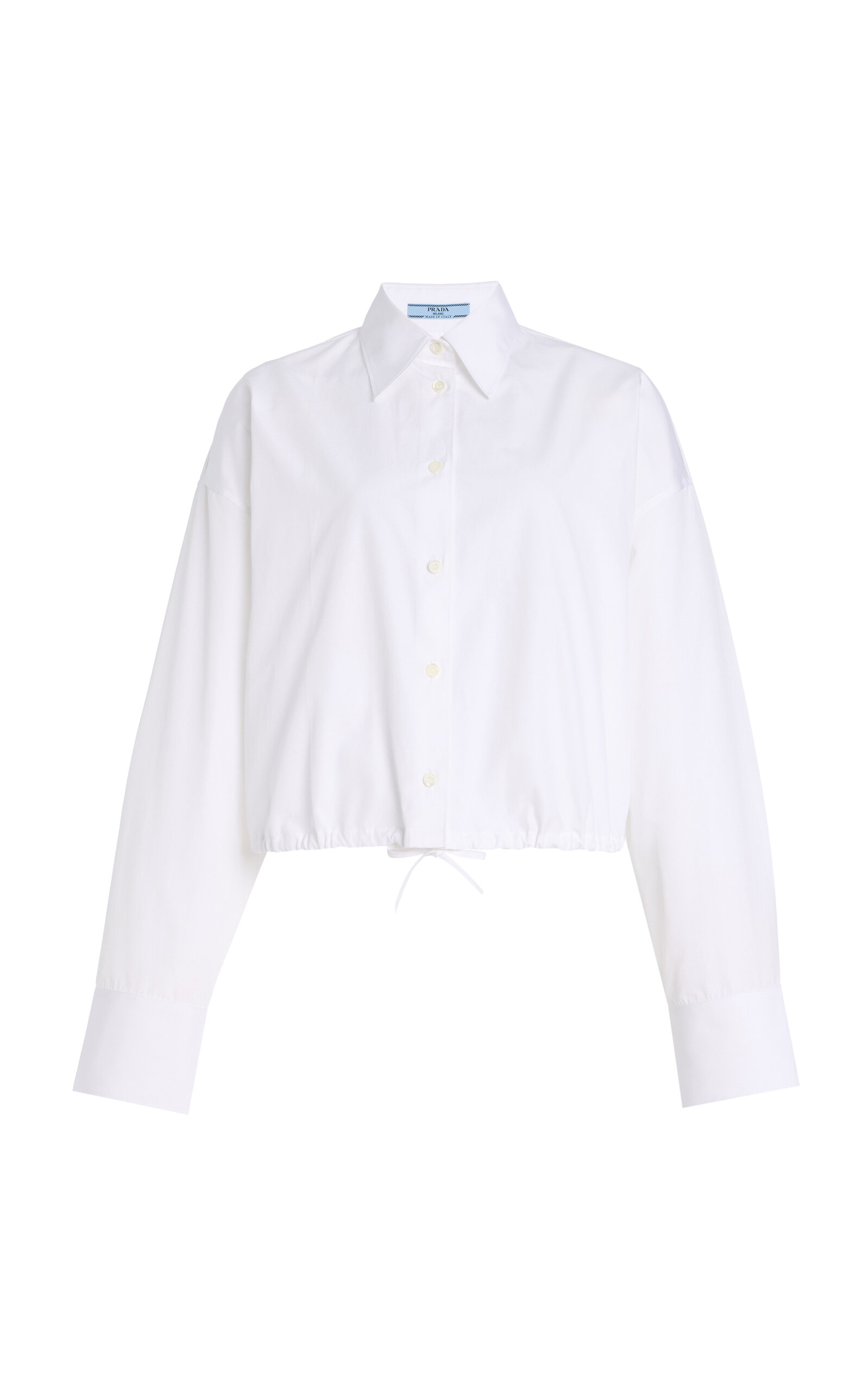 Prada - Oversized Cotton-Poplin Shirt - White - IT 44 - Moda Operandi