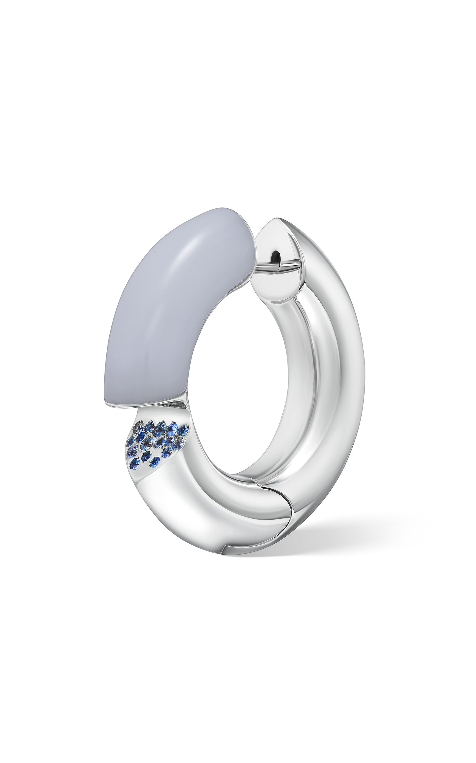 Tabayer Oera 18K Fairmined White Gold Chalcedony Earrings - White - OS - Moda Operandi