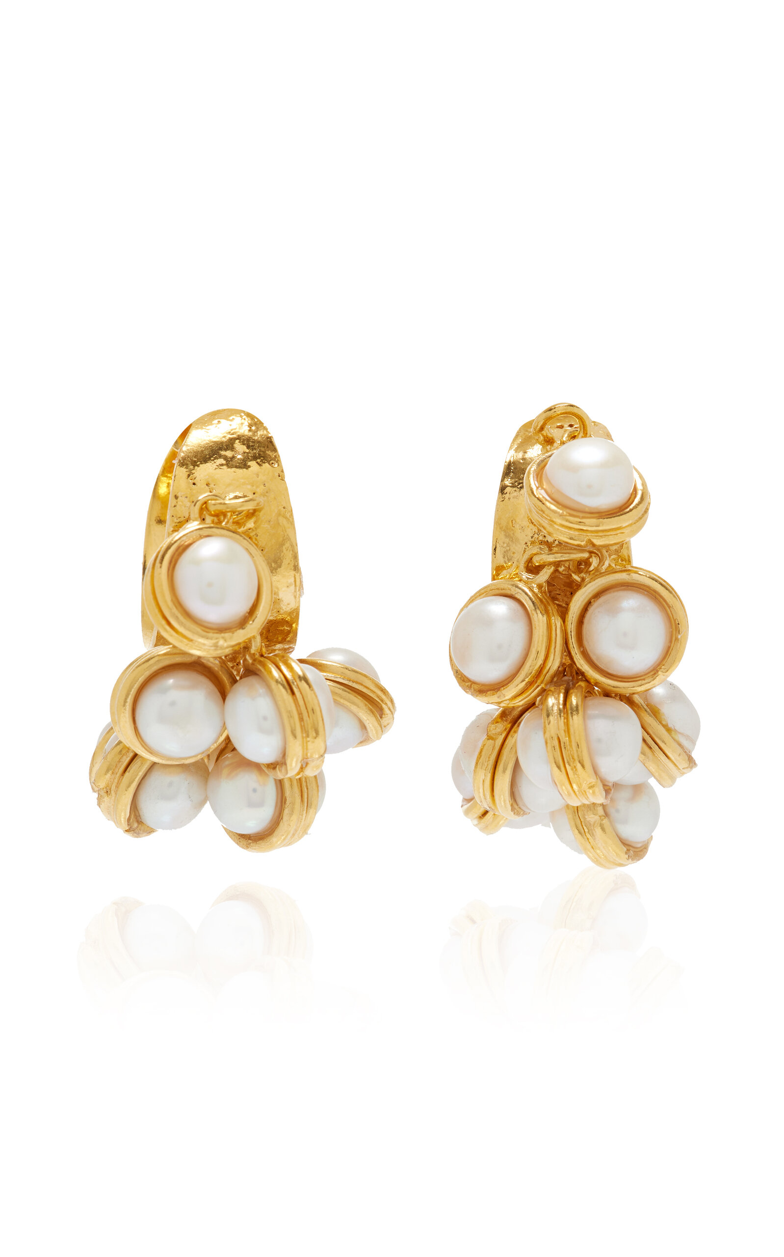 Sylvia Toledano - Mini Candies Pearl 22K Gold-Plated Earrings - White - OS - Moda Operandi - Gifts For Her