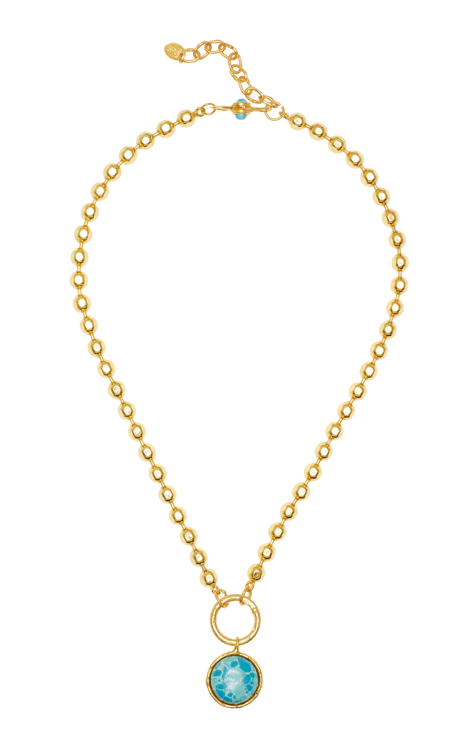 Sylvia Toledano Mantra 22K Gold-Plated Larimar Necklace - Blue - OS - Moda Operandi