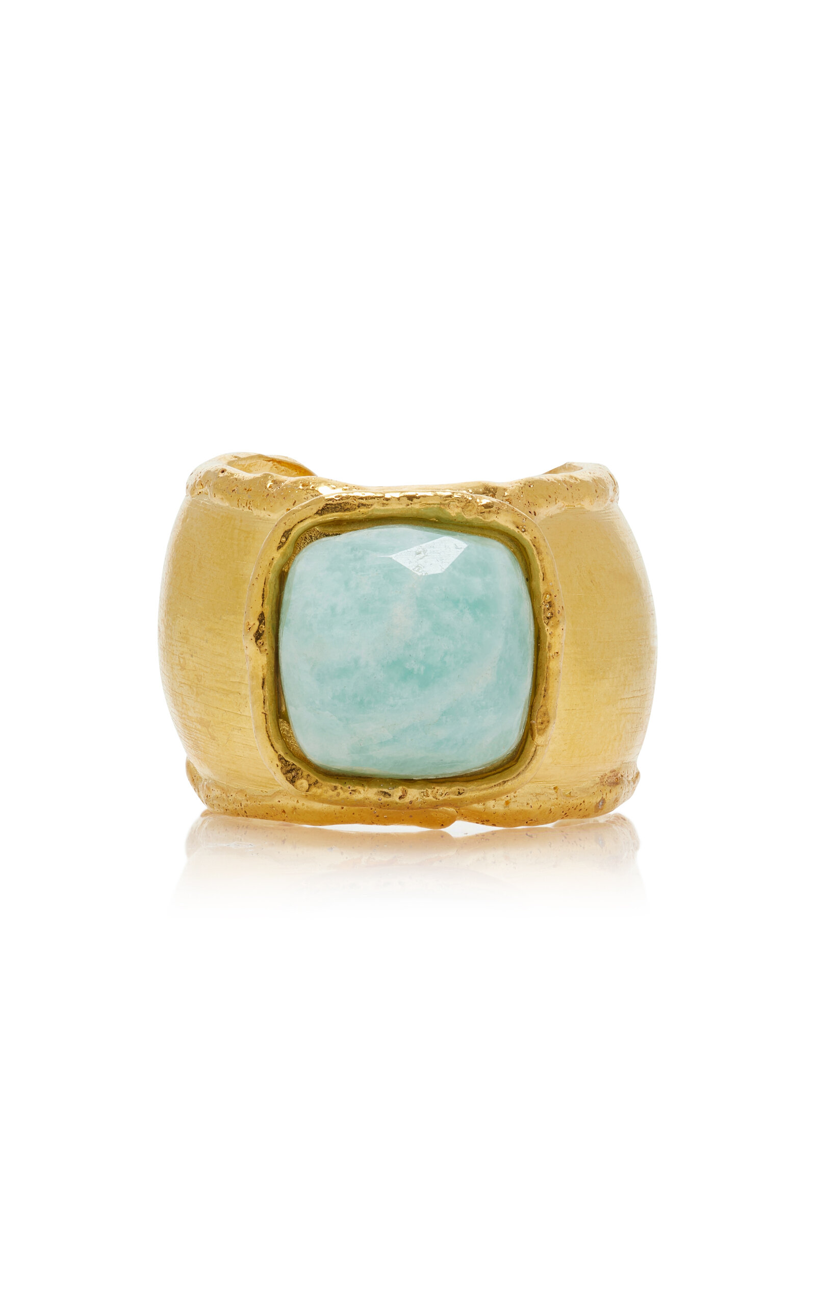 Sylvia Toledano Mirage Amazonite 22K Gold-Plated Ring - Blue - OS - Moda Operandi - Women's Jewelry And Watches