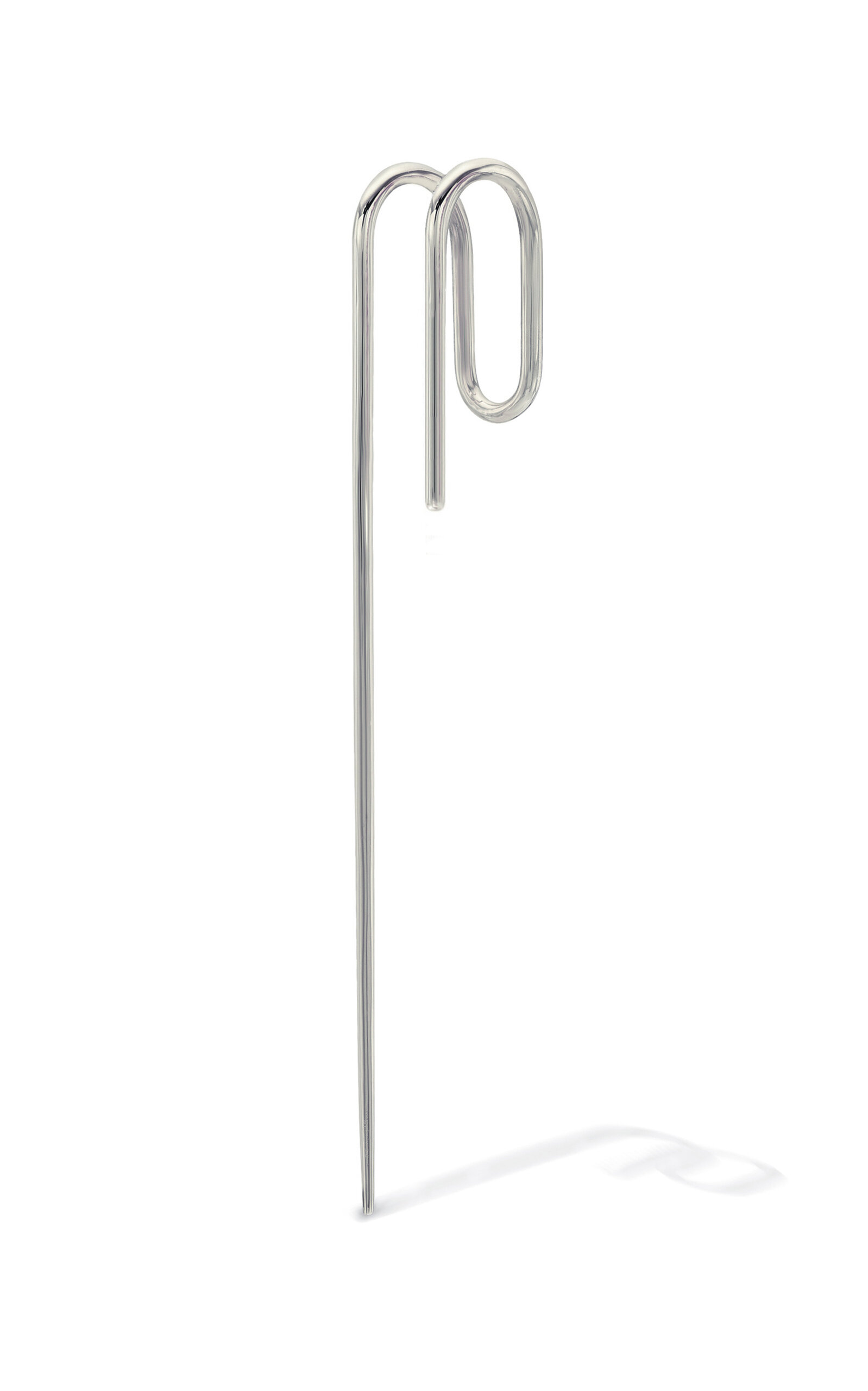 Mono 18K White Gold Pin Single Earring