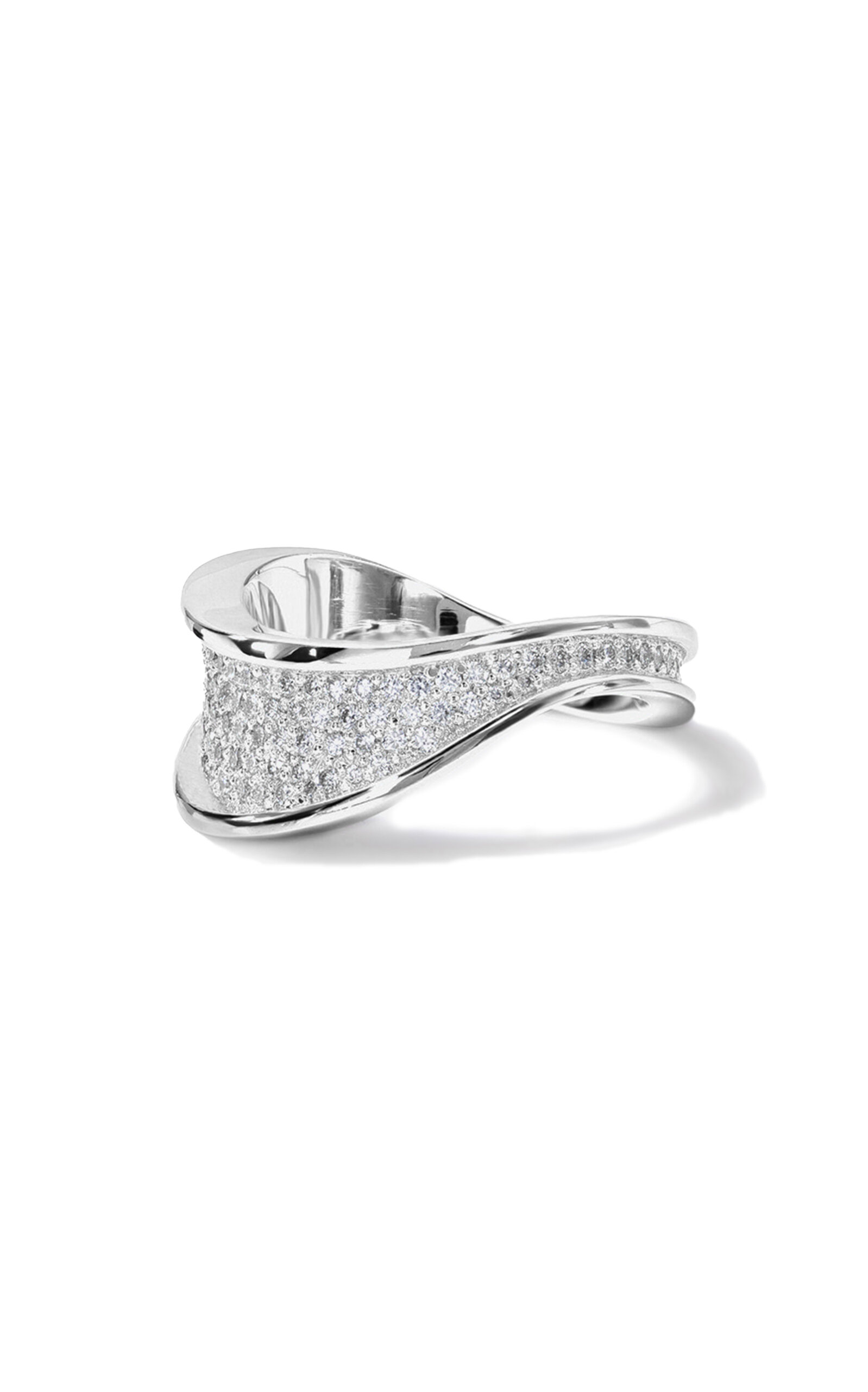 Katkim Grande Trace 18k White Gold Diamond Ring In White