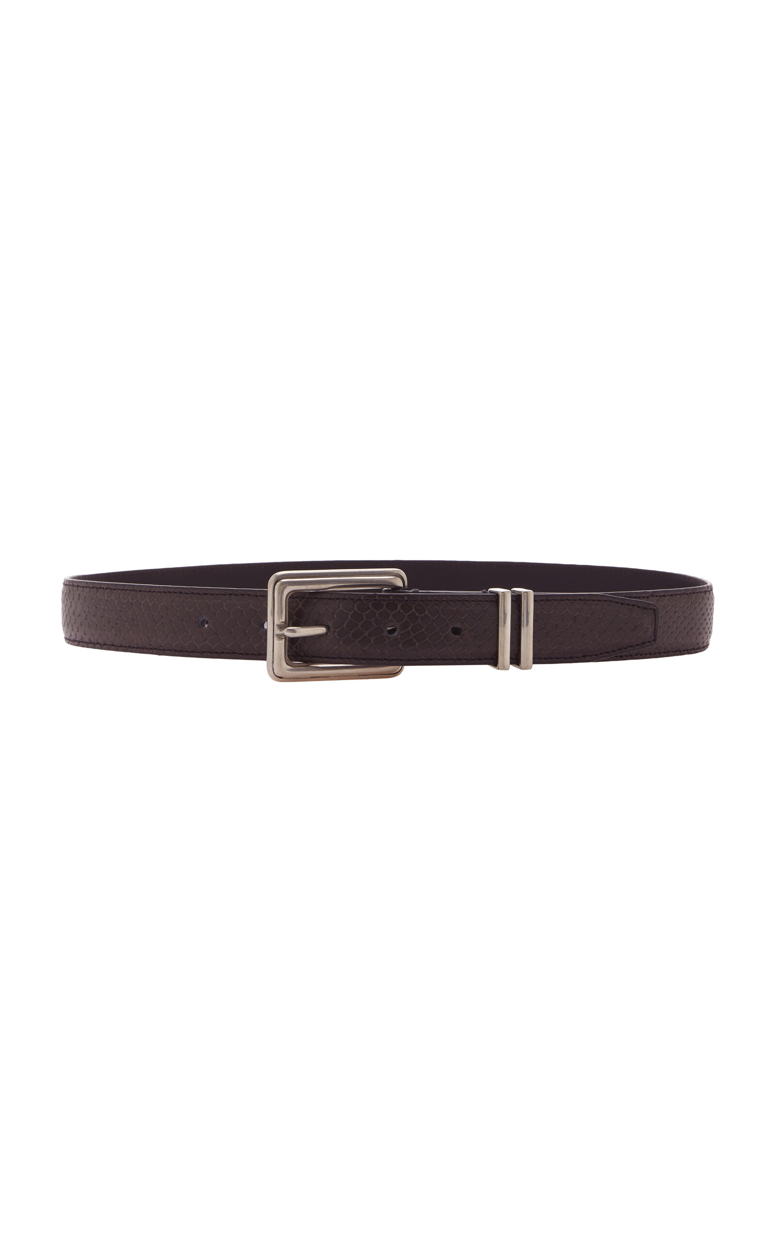 Ben-amun Python-effect Leather Belt In Brown