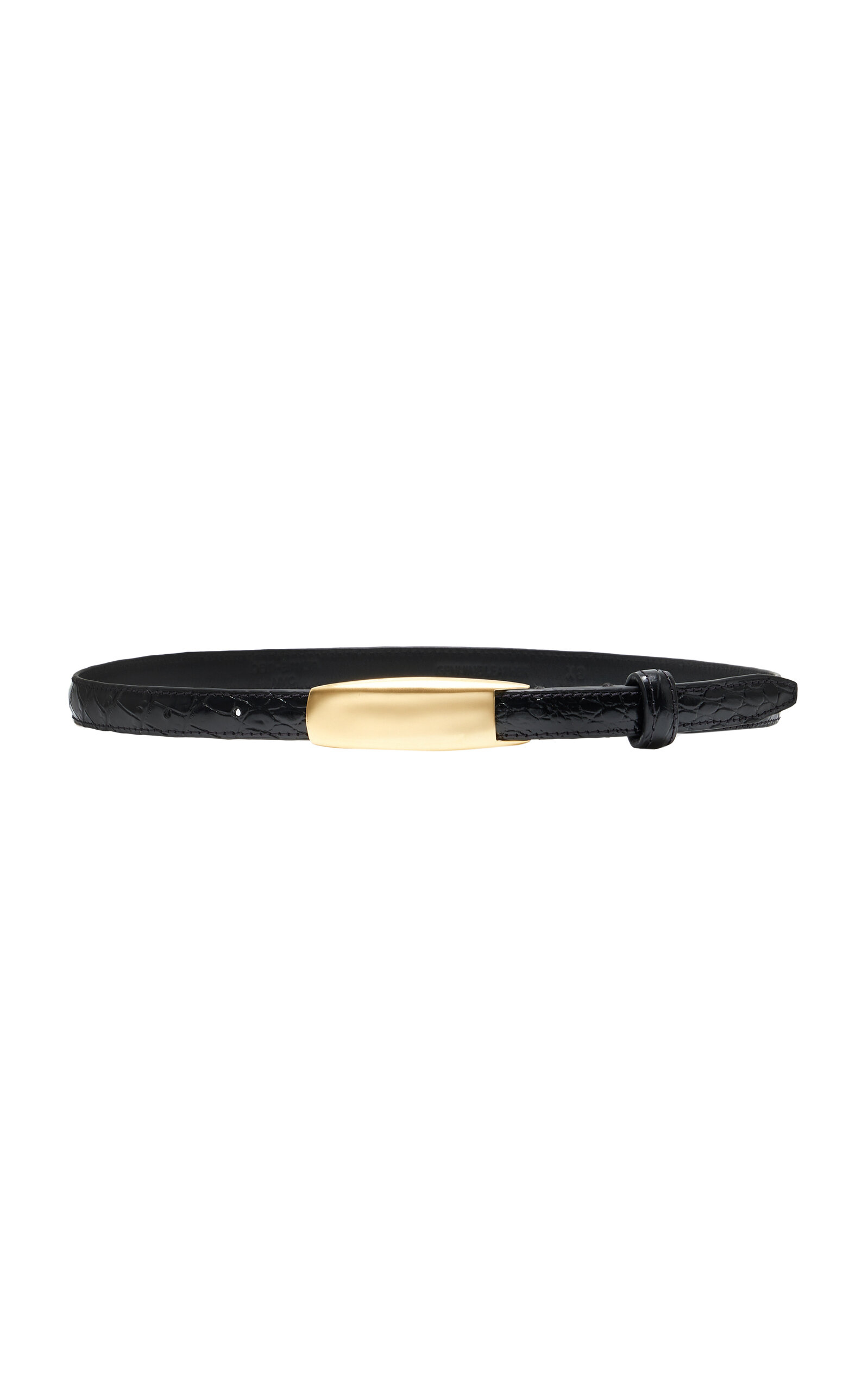 Exclusive Croc-Effect Leather Belt