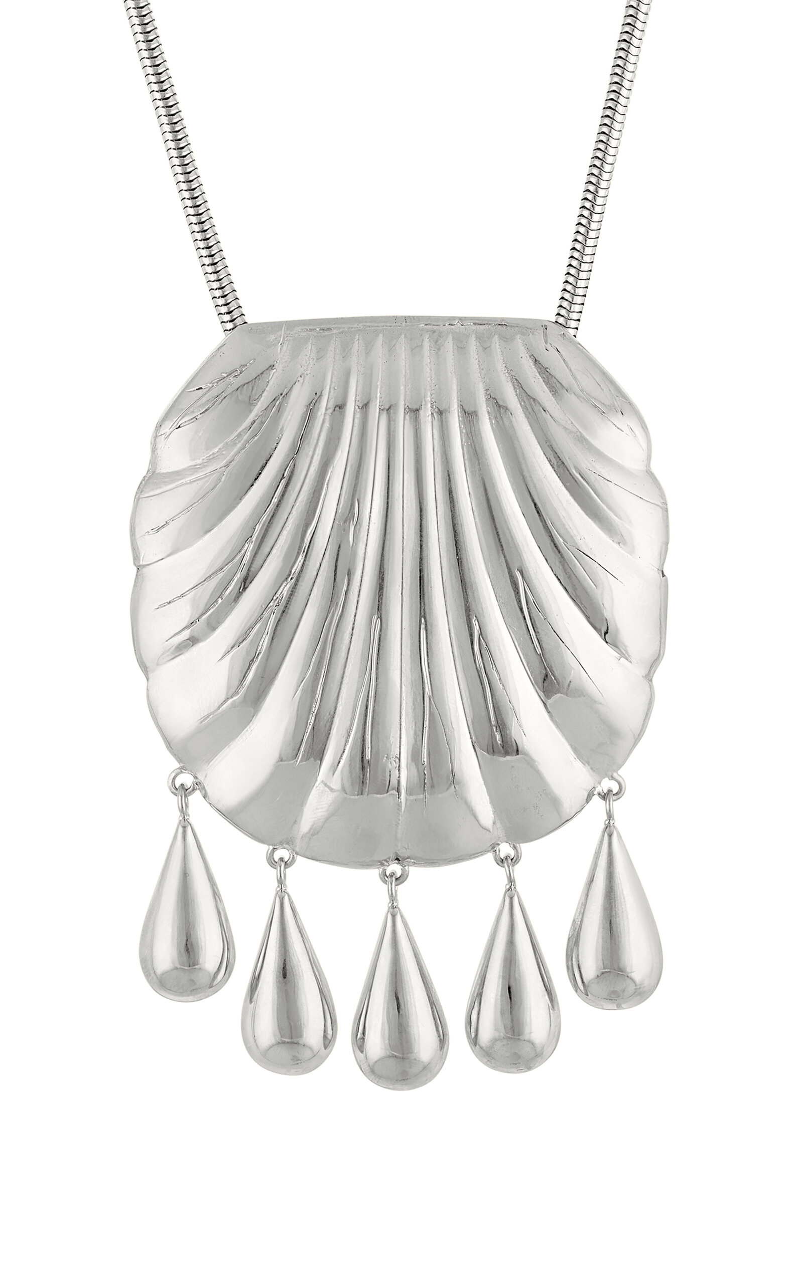 Juju Vera Petra Shell Pendant In Silver