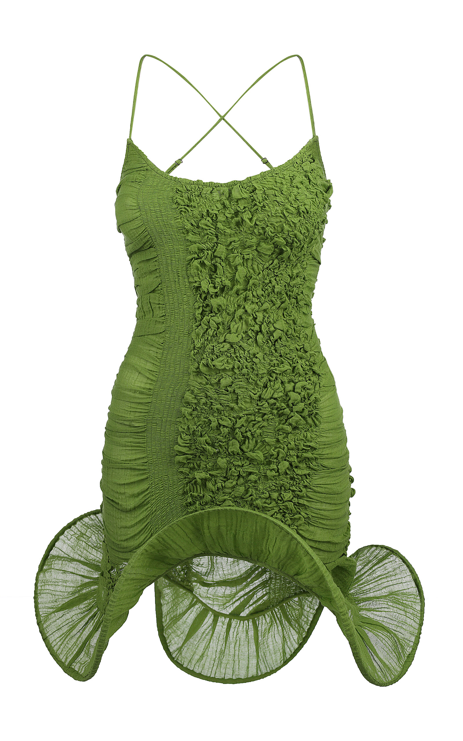 Ruth Ruched Cotton Mini Dress