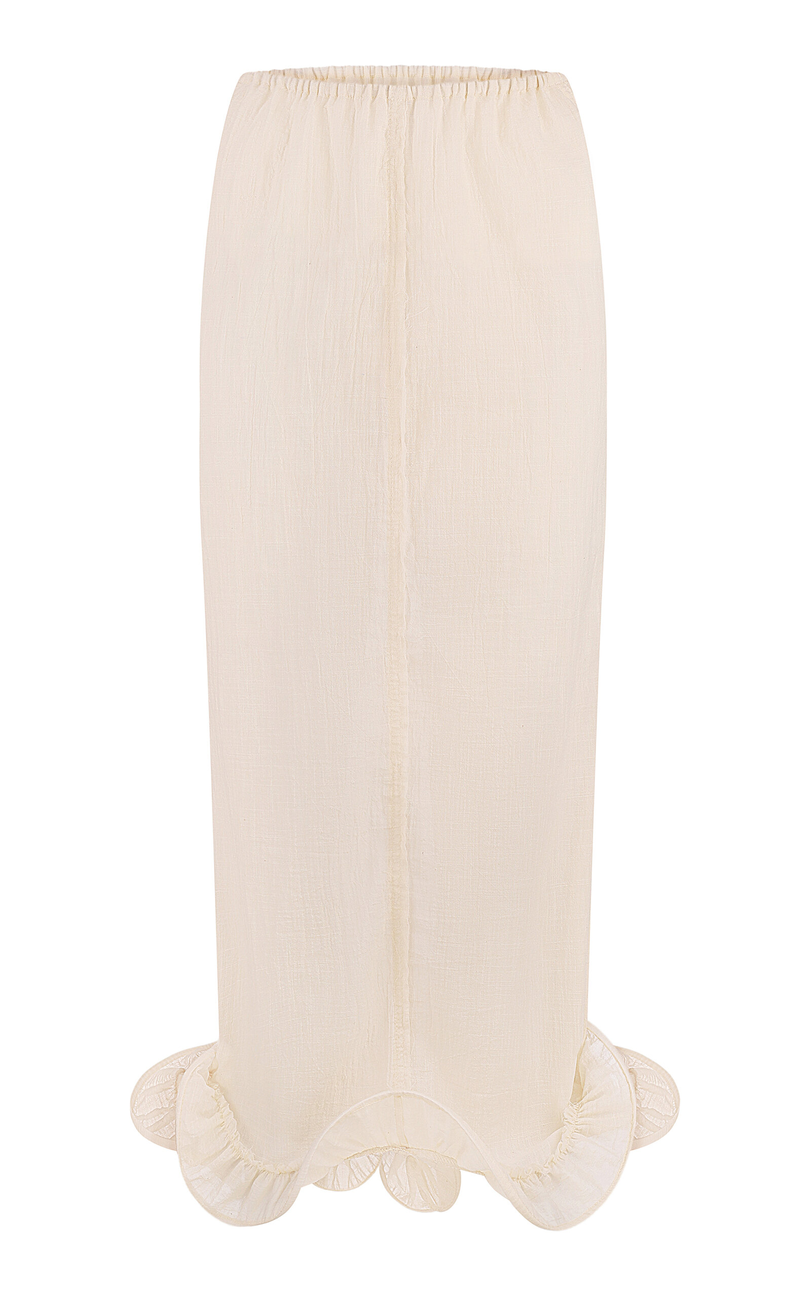 Kati Flounced Cotton-Blend Midi Skirt