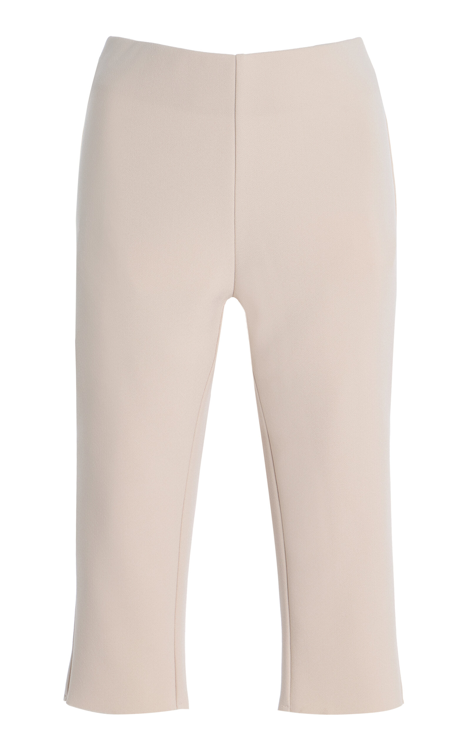 BIRROT Exclusive Lay2 Bonded-Crepe Capri Pants
