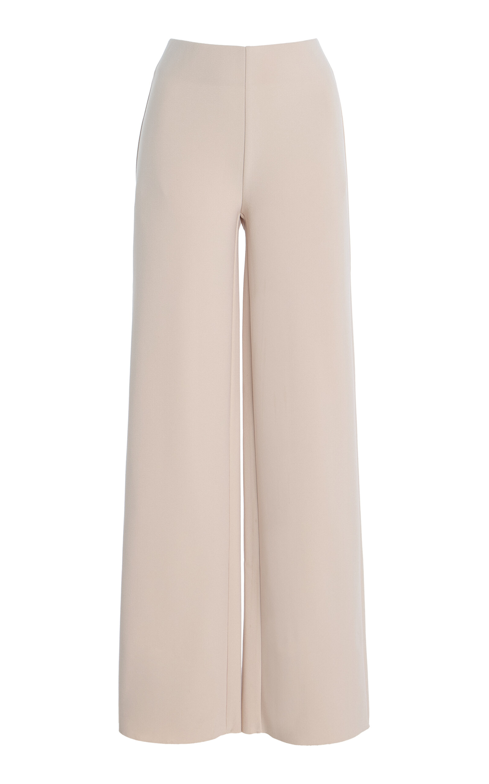 BIRROT Exclusive Lay2 High-Rise Bonded-Crepe Straight-Leg Trousers