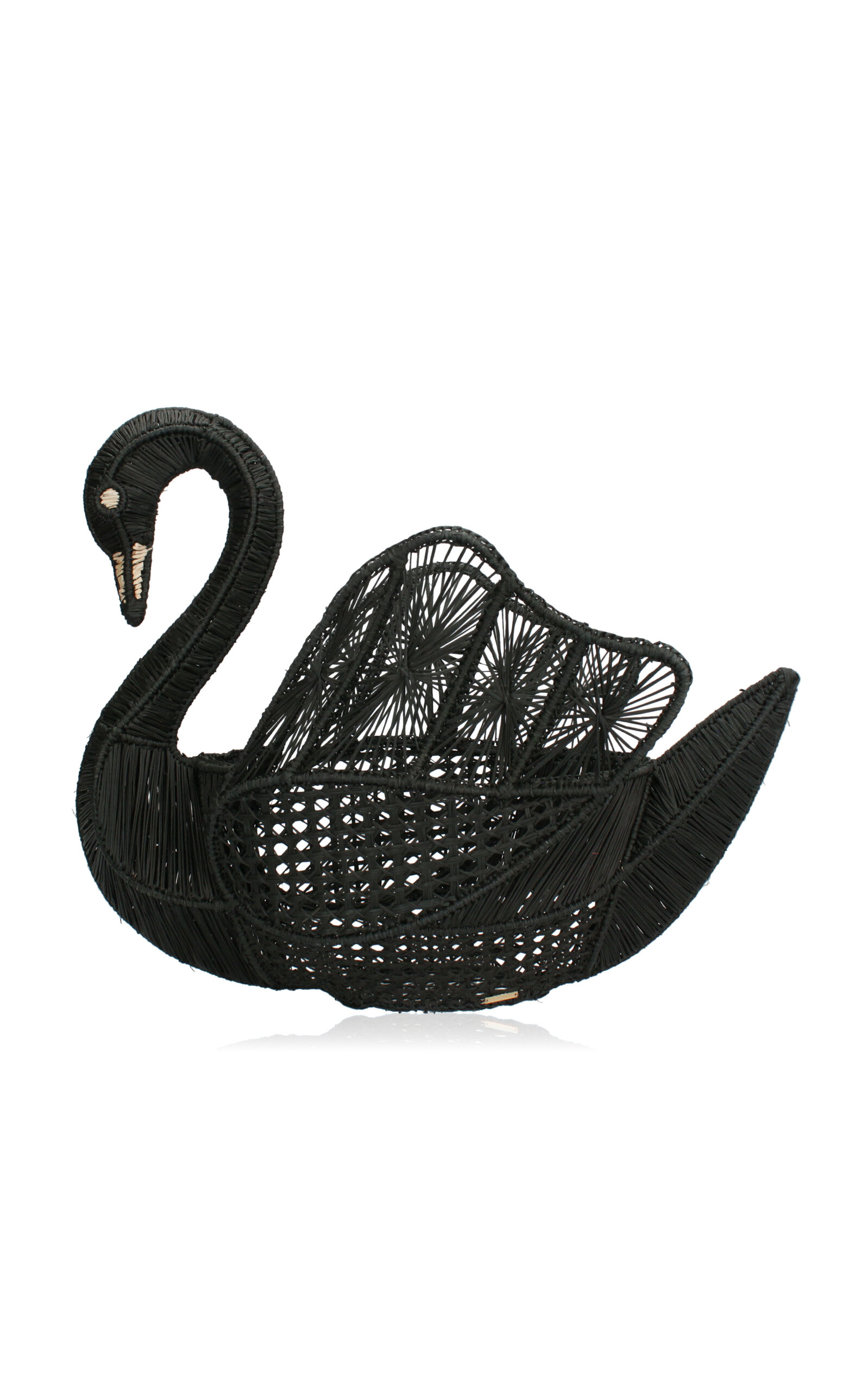 Mercedes Salazar Black Swan Bread Basket - Black