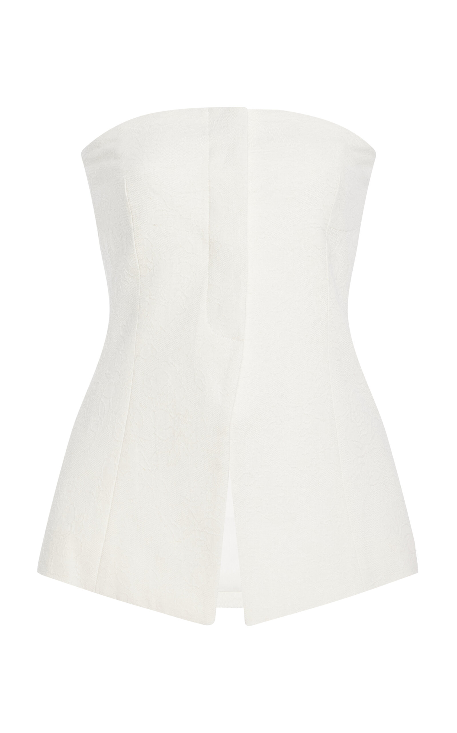 Third Form Innate Strapless Cotton-linen Top In Ivory