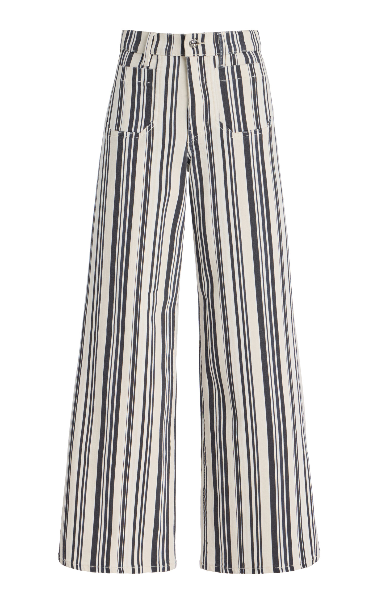 FRAME Le Slim Modernist Cotton-Blend Palazzo Pants - Women's Bags