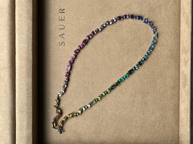 Sauer Love Wins 18k Yellow Gold Multi-stone Necklace