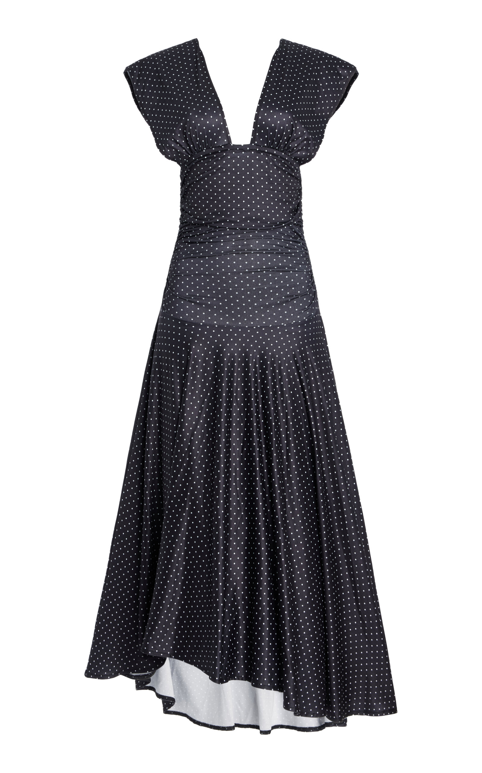 FAIT PAR FOUTCH Exclusive Charlotte Polka-Dot Cotton-Blend Dress - Black - Women's Clothing