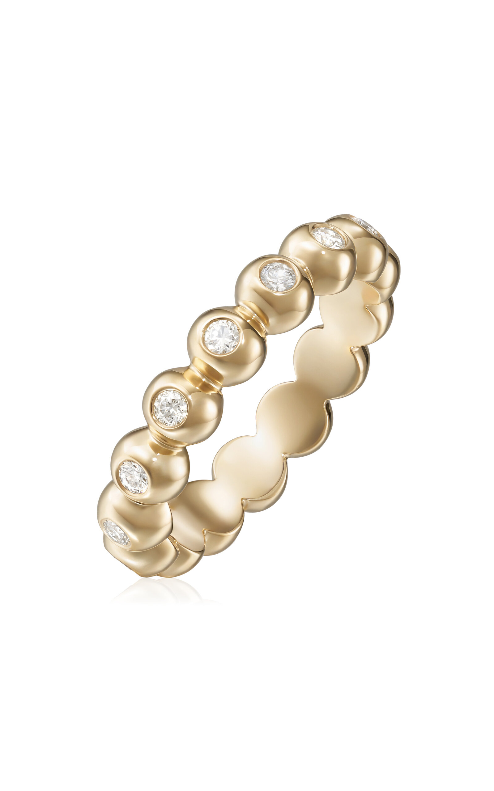 Melissa Kaye Audrey Small 18K Yellow gold Diamond Eternity Ring - Gold - US 7.5 - Moda Operandi