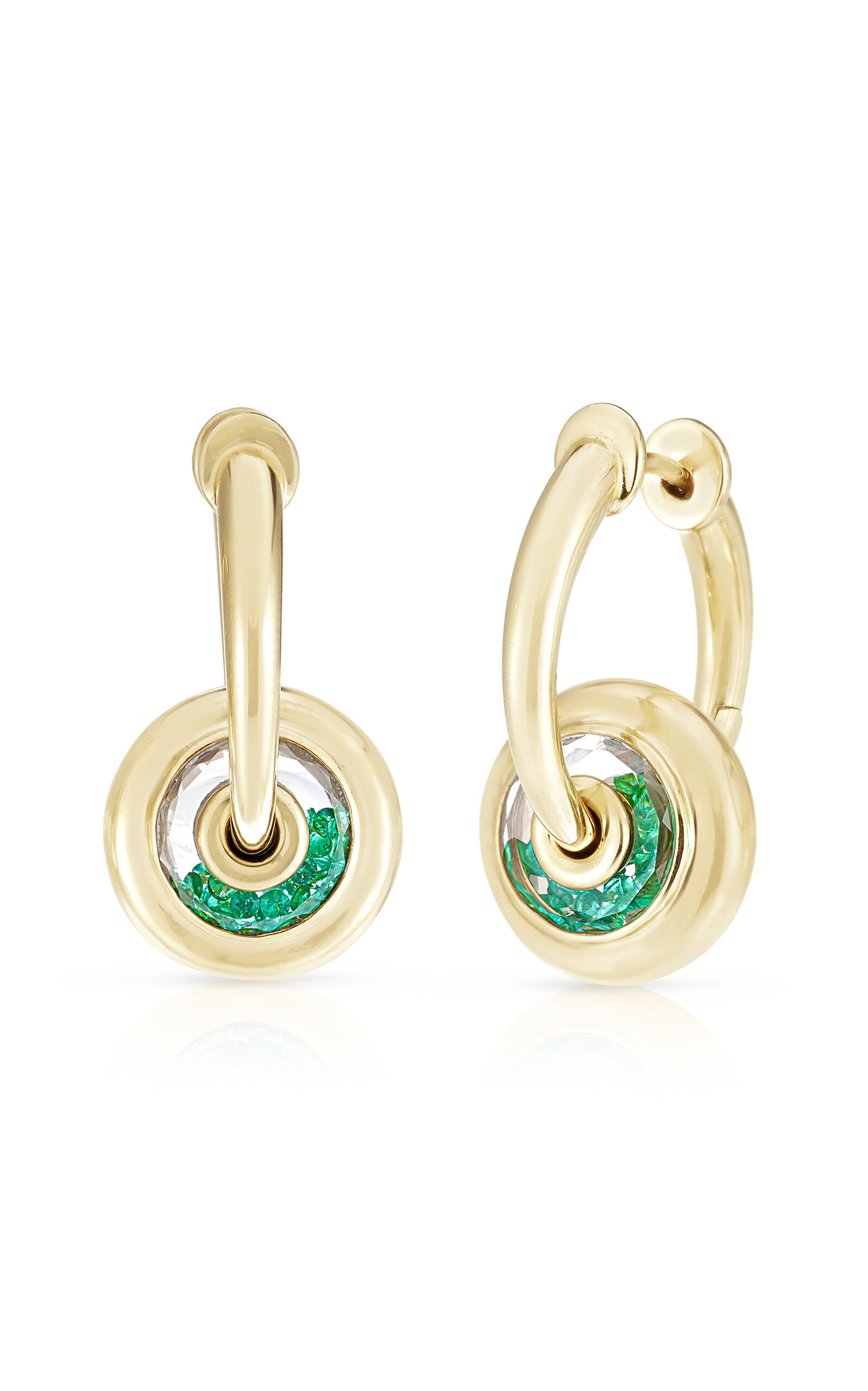 Moritz Glik 18k Yellow Gold Roda 9 Huggie Earrings In Gold
