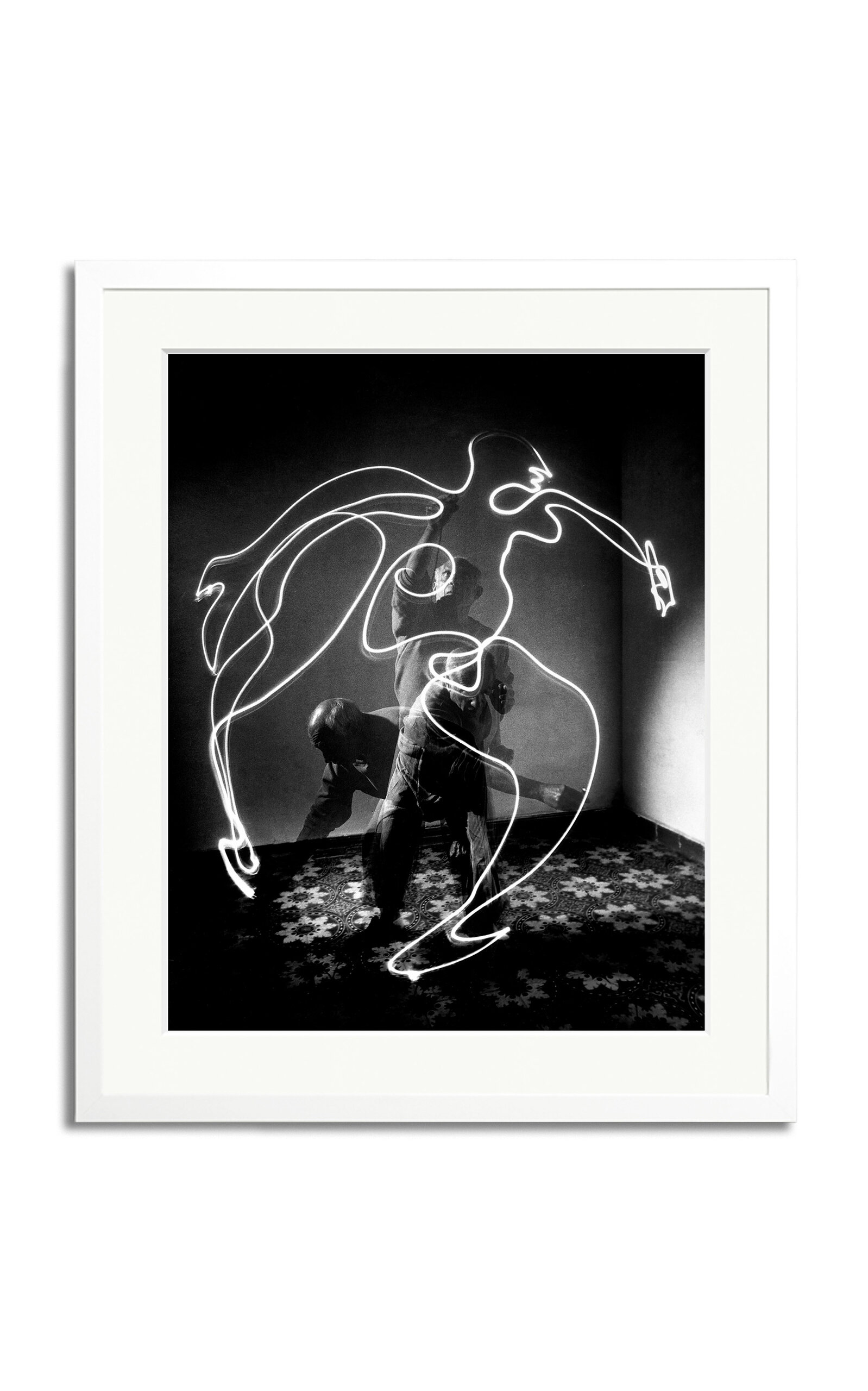 Sonic Editions Picasso – Light Painting Multiple Exposure Framed Photography Print In Multi