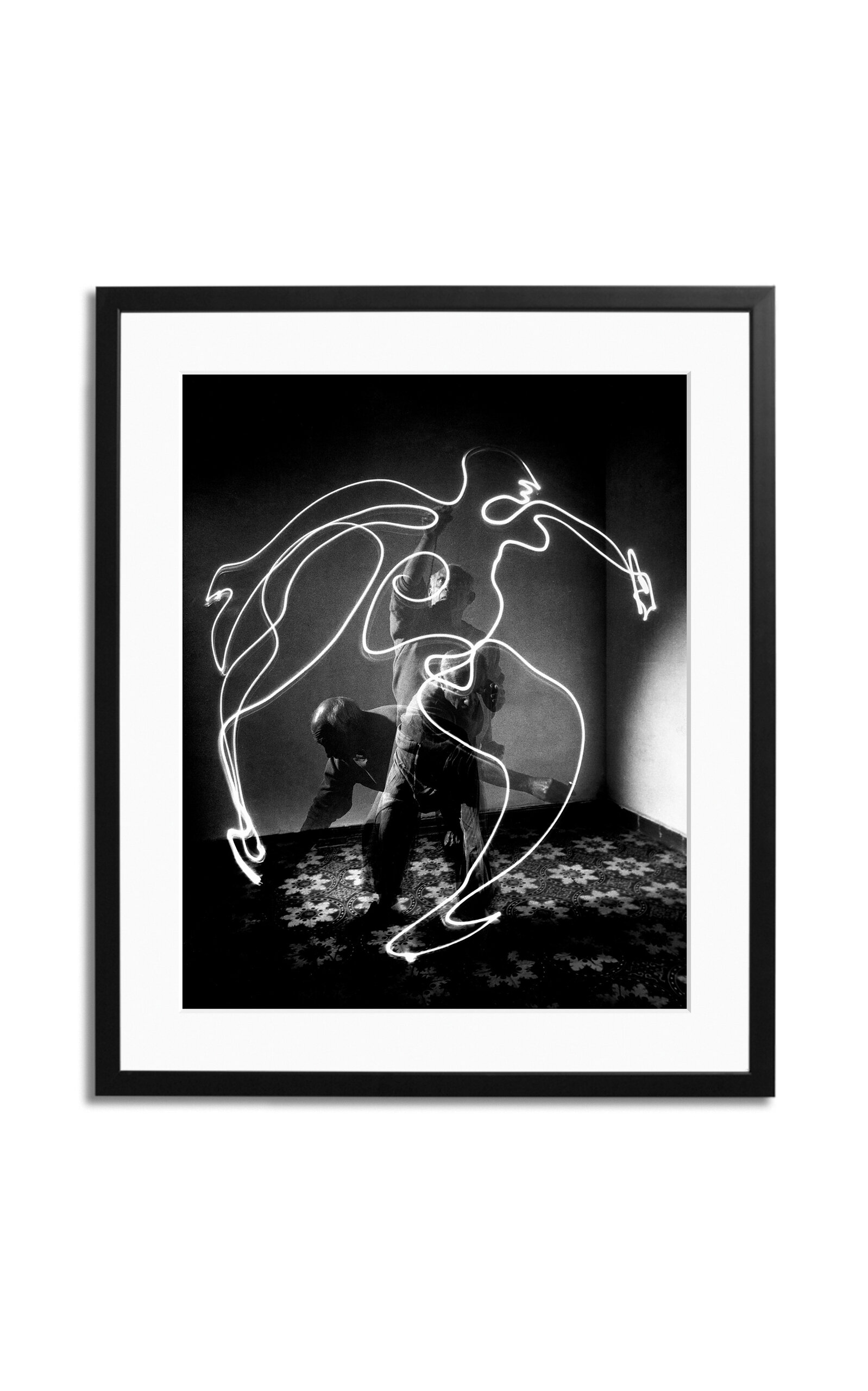 Sonic Editions Picasso – Light Painting Multiple Exposure Framed Photography Print In Multi