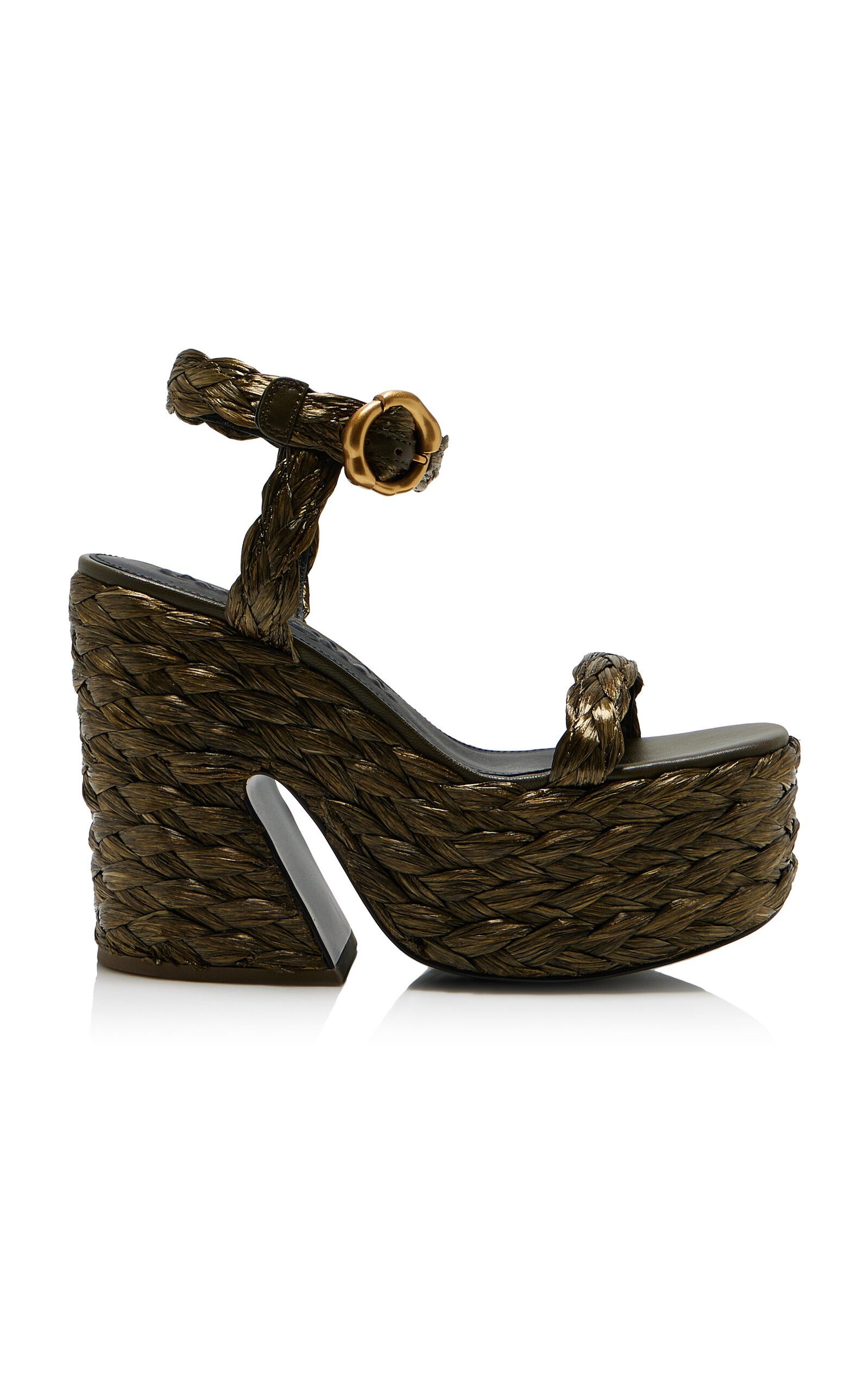 Cult Gaia Daelan Raffia Platform Sandals