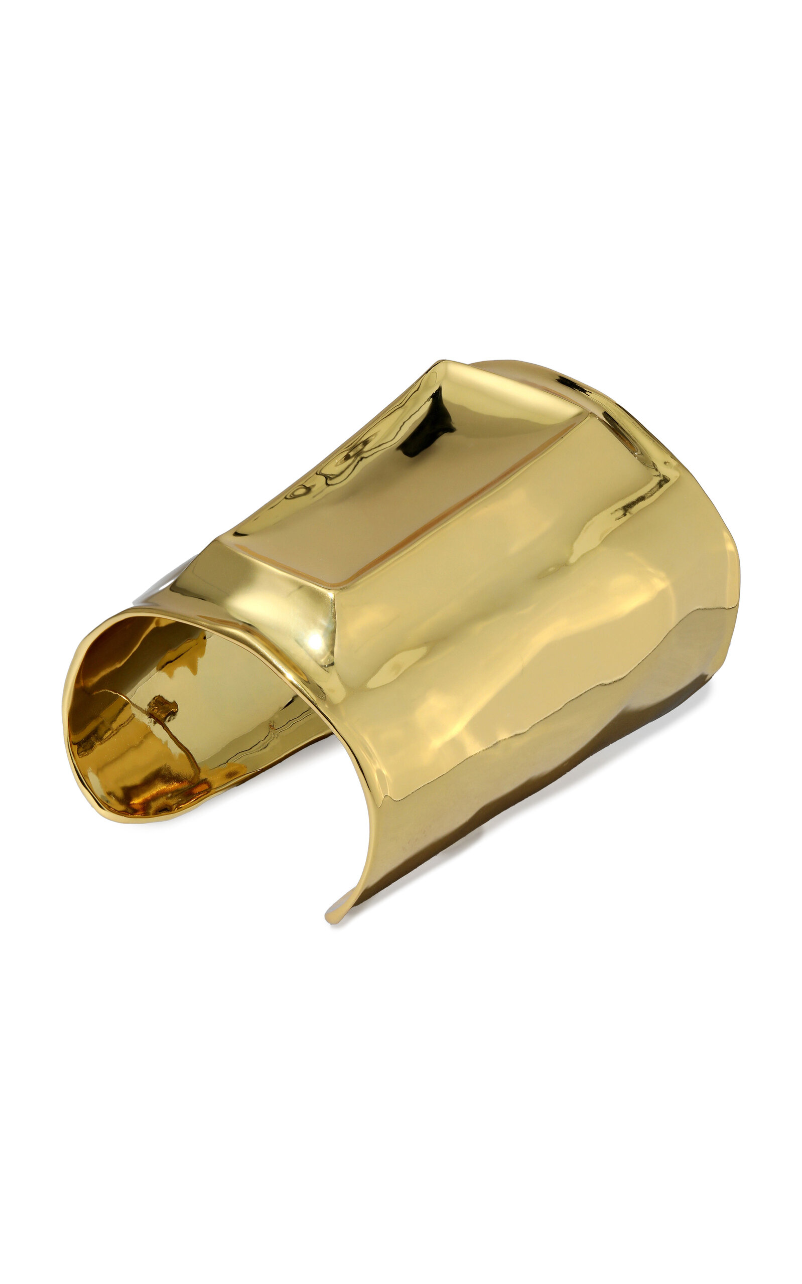 ALEXIS BITTAR BRUT 14K GOLD-PLATED EMBOSSED CUFF BRACELET