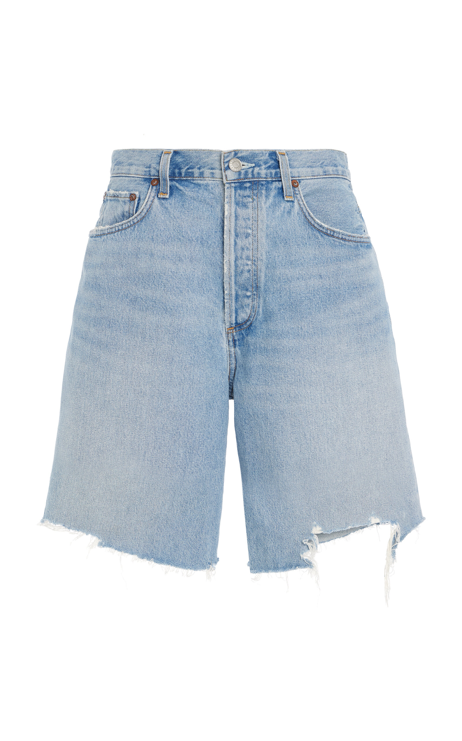 Agolde Indra Denim Knee Shorts