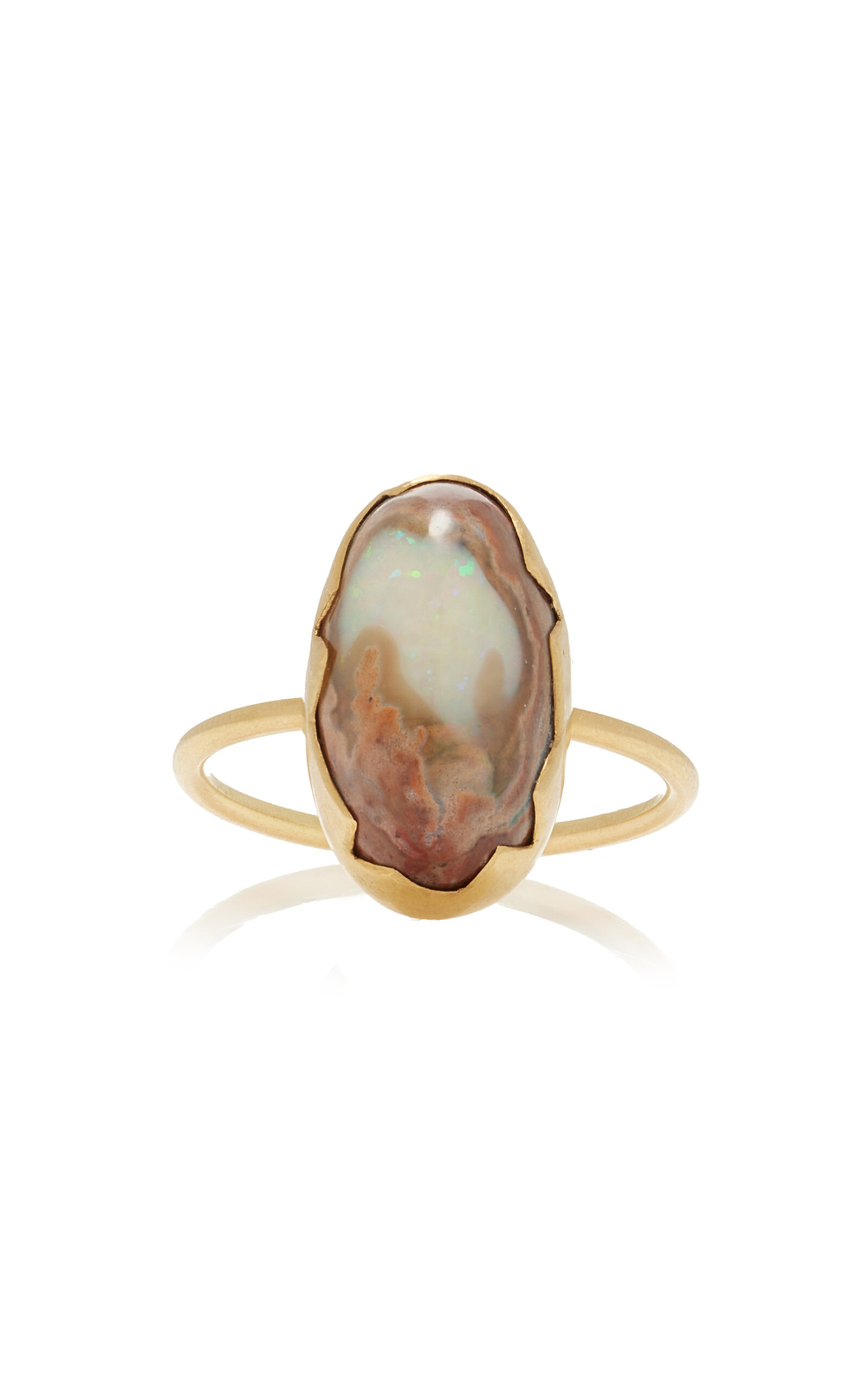 Annette Ferdinandsen 14k Gold Opal Ring In Multi