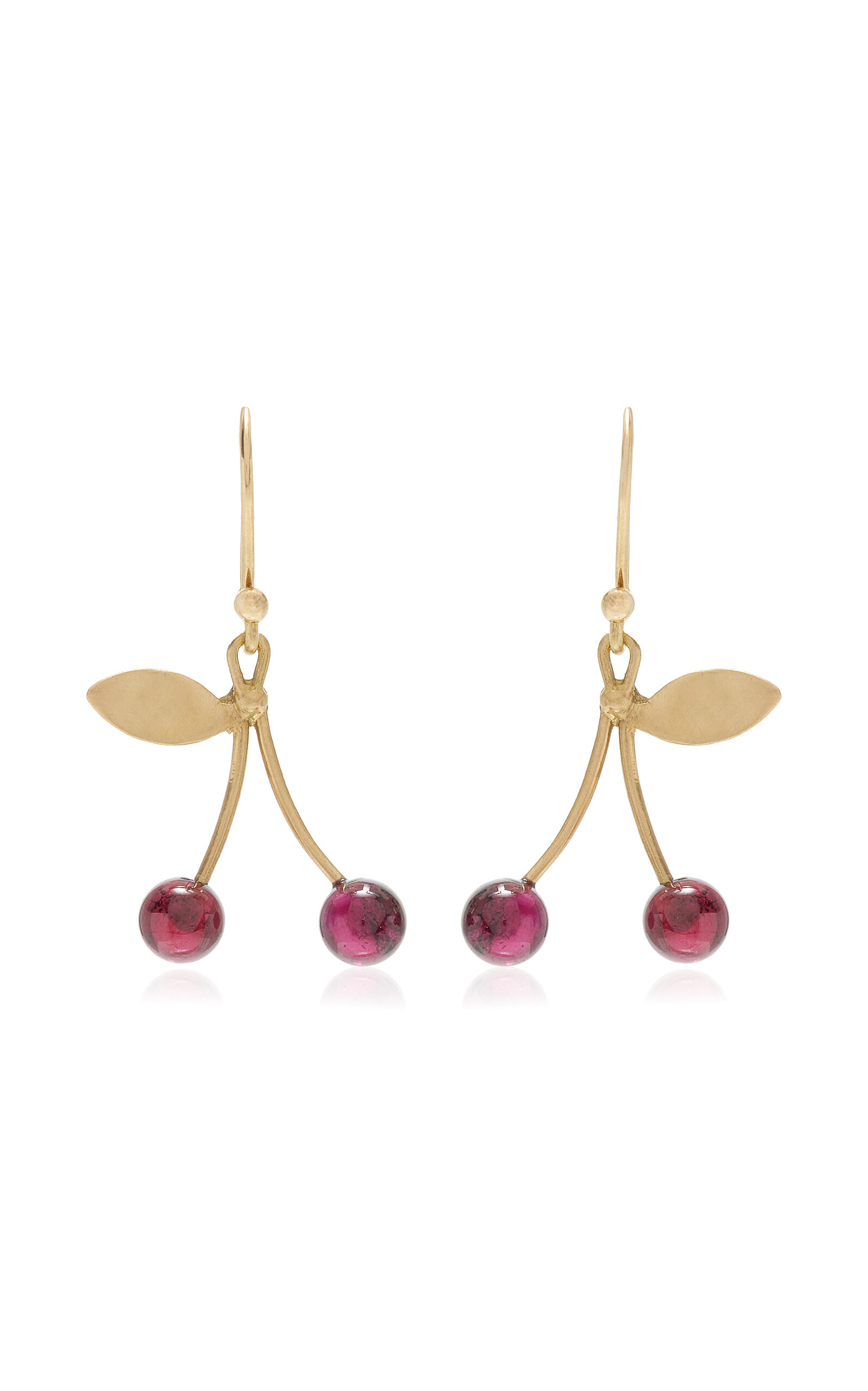 Annette Ferdinandsen 14k Gold Garnet Earrings In Red