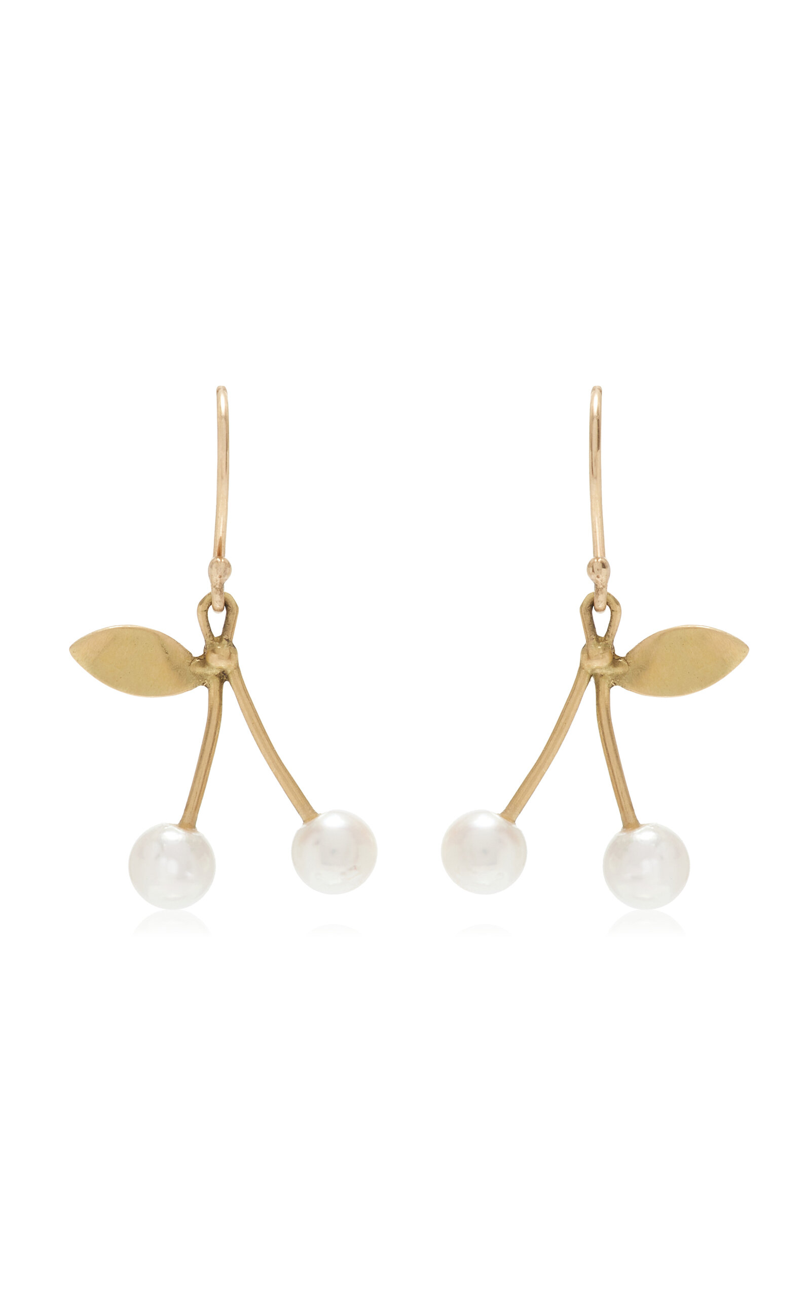 Annette Ferdinandsen 14k Gold Pearl Earrings In White