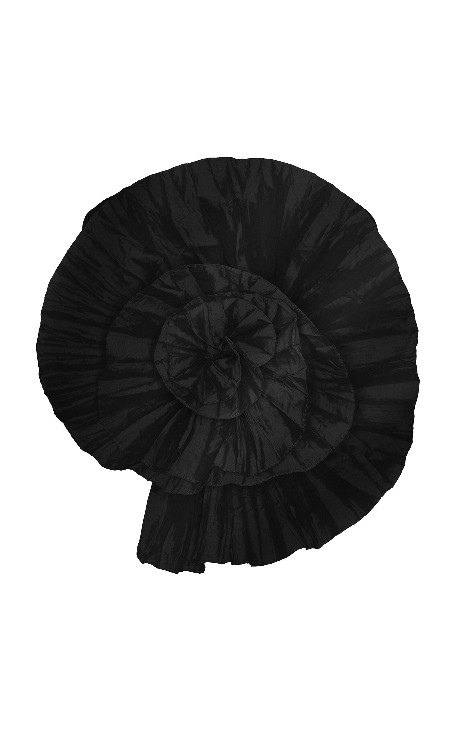 Andres Otalora No Me Olvides Pleated Taffeta Strapless Top - Black