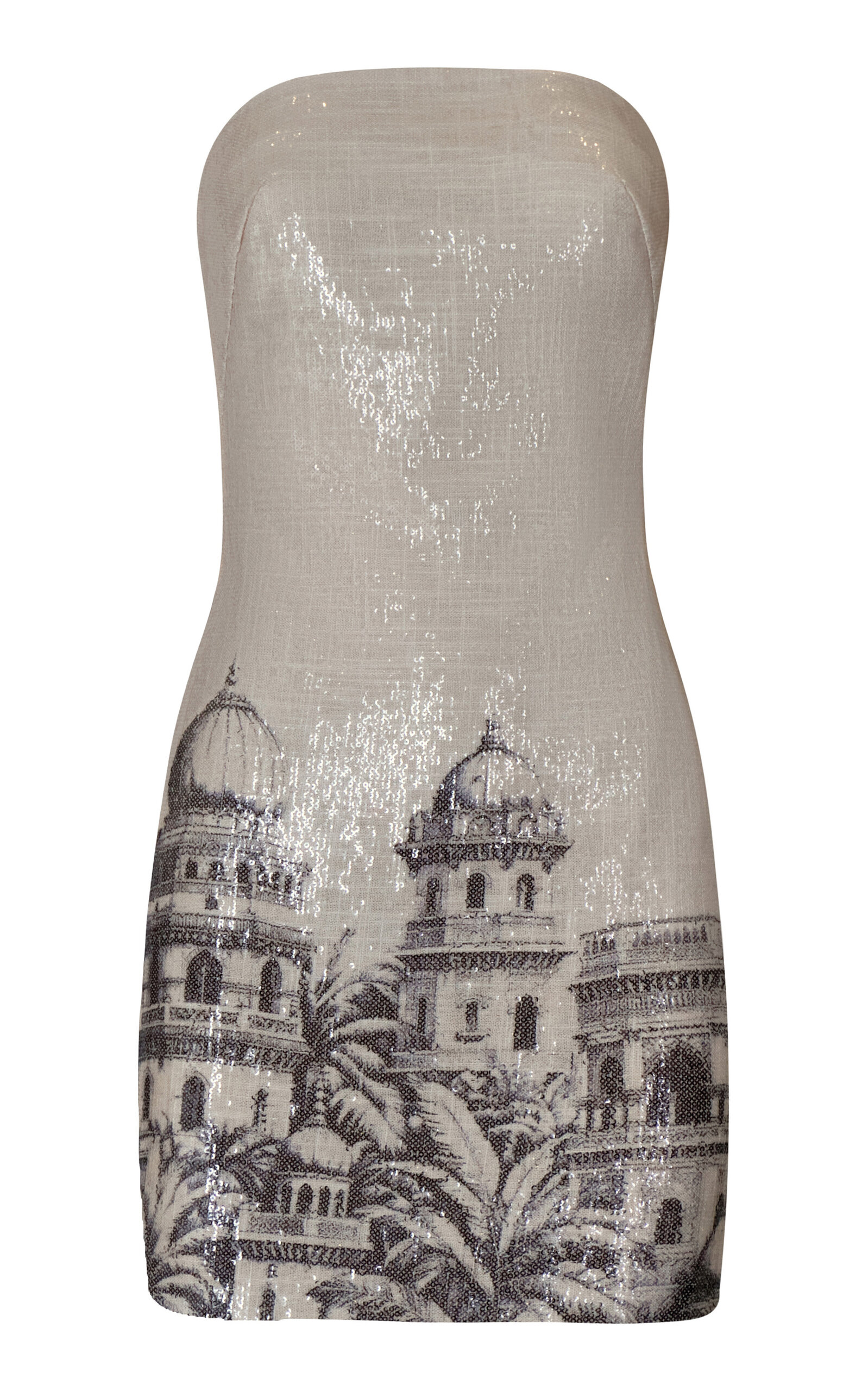 Andres Otalora Luz Eterna Sequined Mini Dress - Black/white