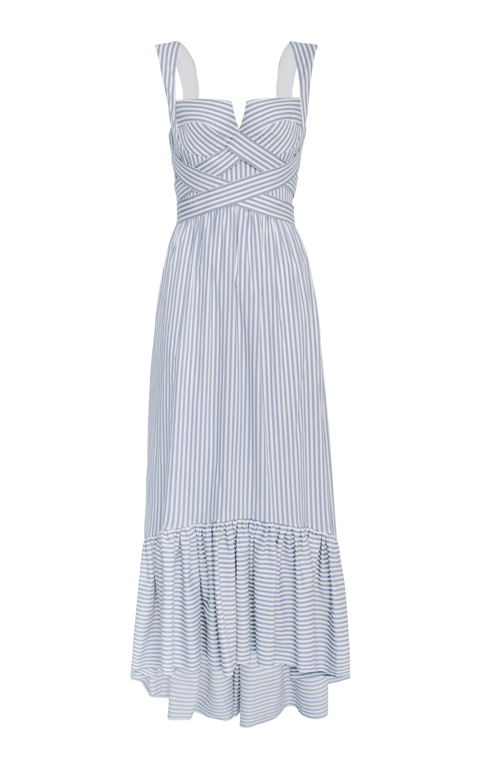 Andres Otalora Ananya Cotton Poplin Midi Dress