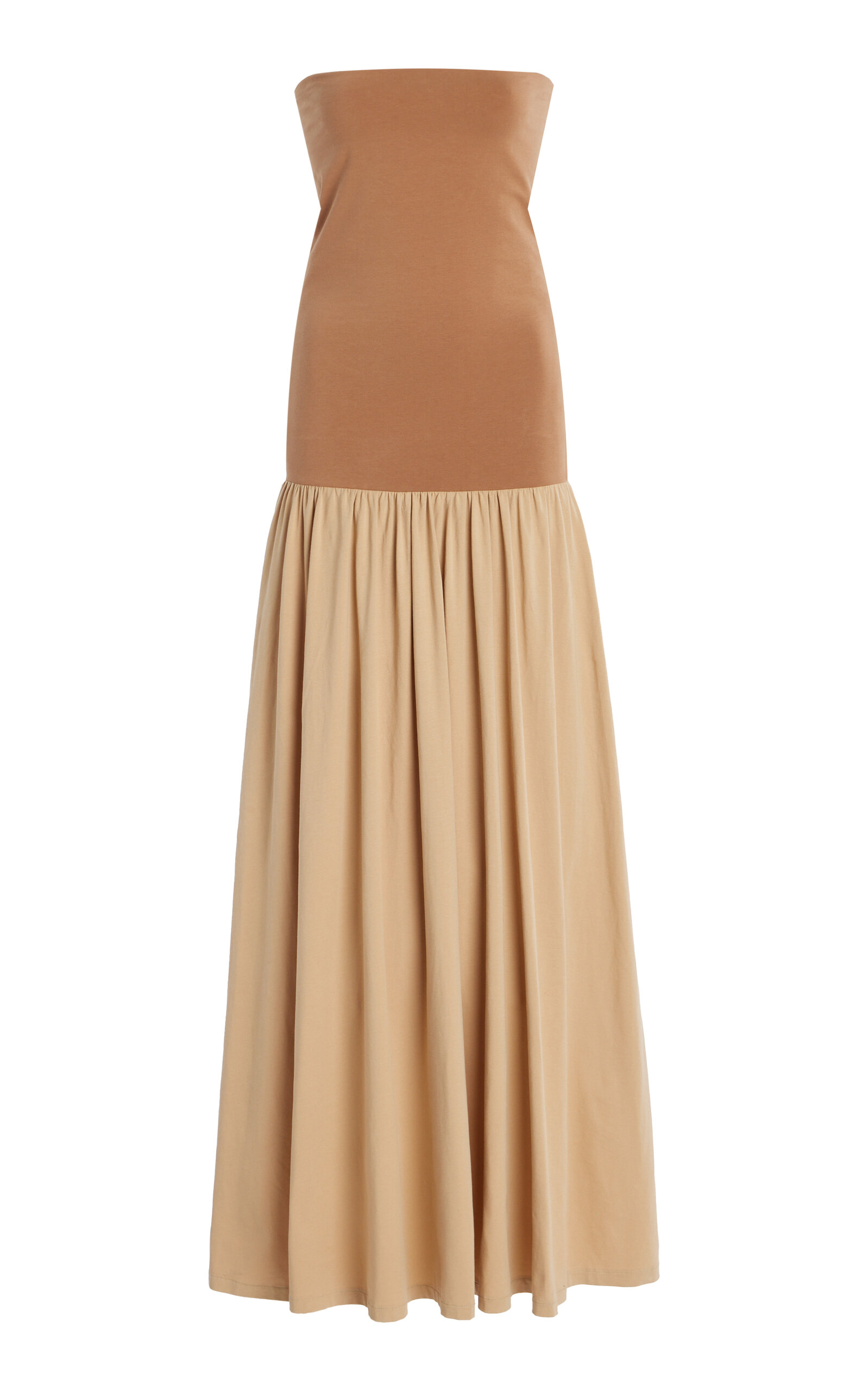 By Malene Birger Marciella Organic Cotton Jersey Maxi Dress In Brown
