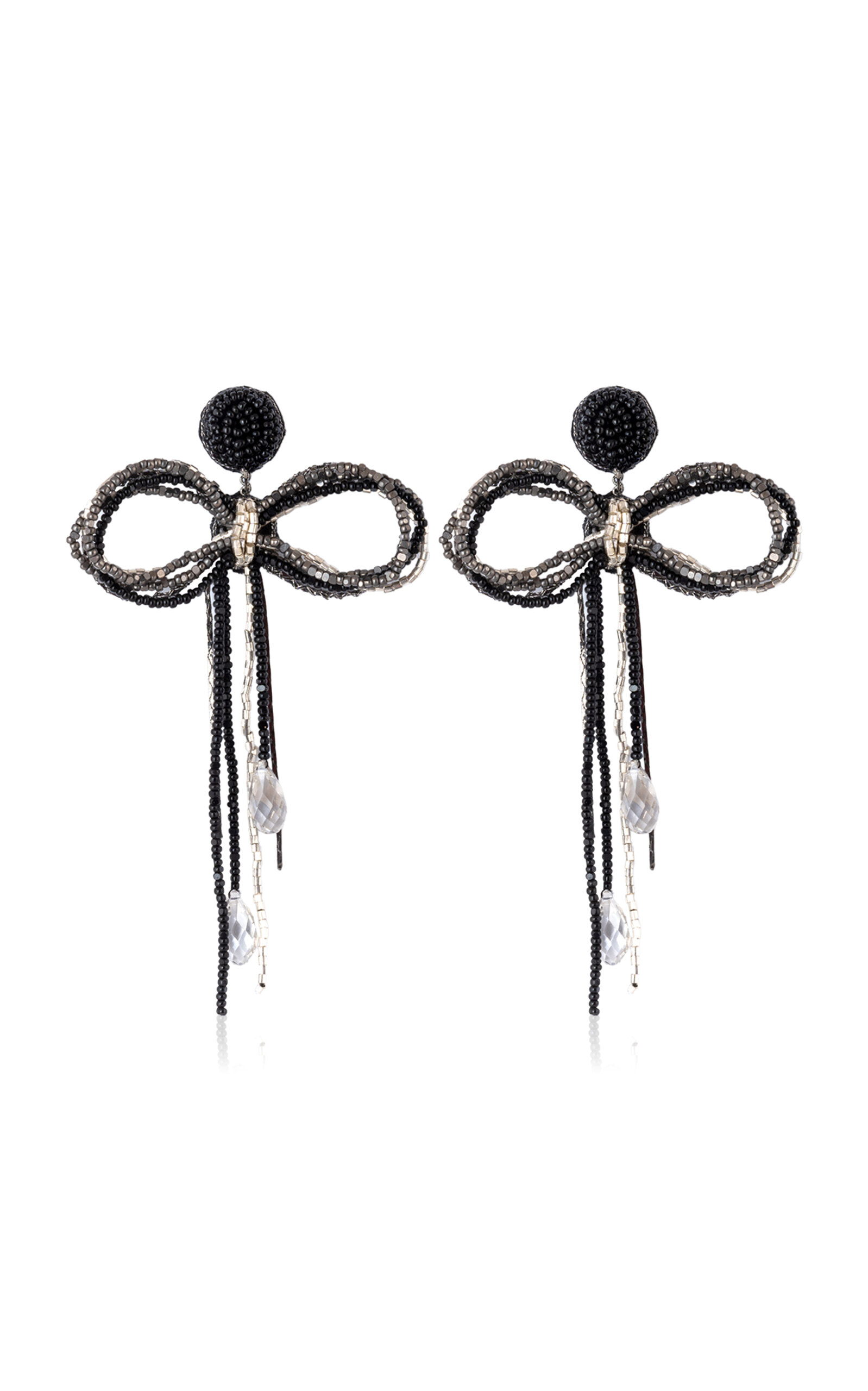 Deepa Gurnani Coquette Beaded Earrings - Black - OS - Moda Operandi
