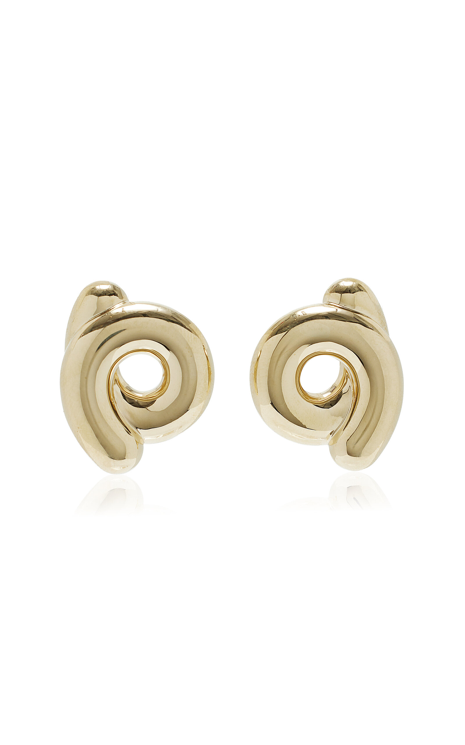 Bea Bongiasca Large Tarallo 9k Yellow Gold Earrings In Gold