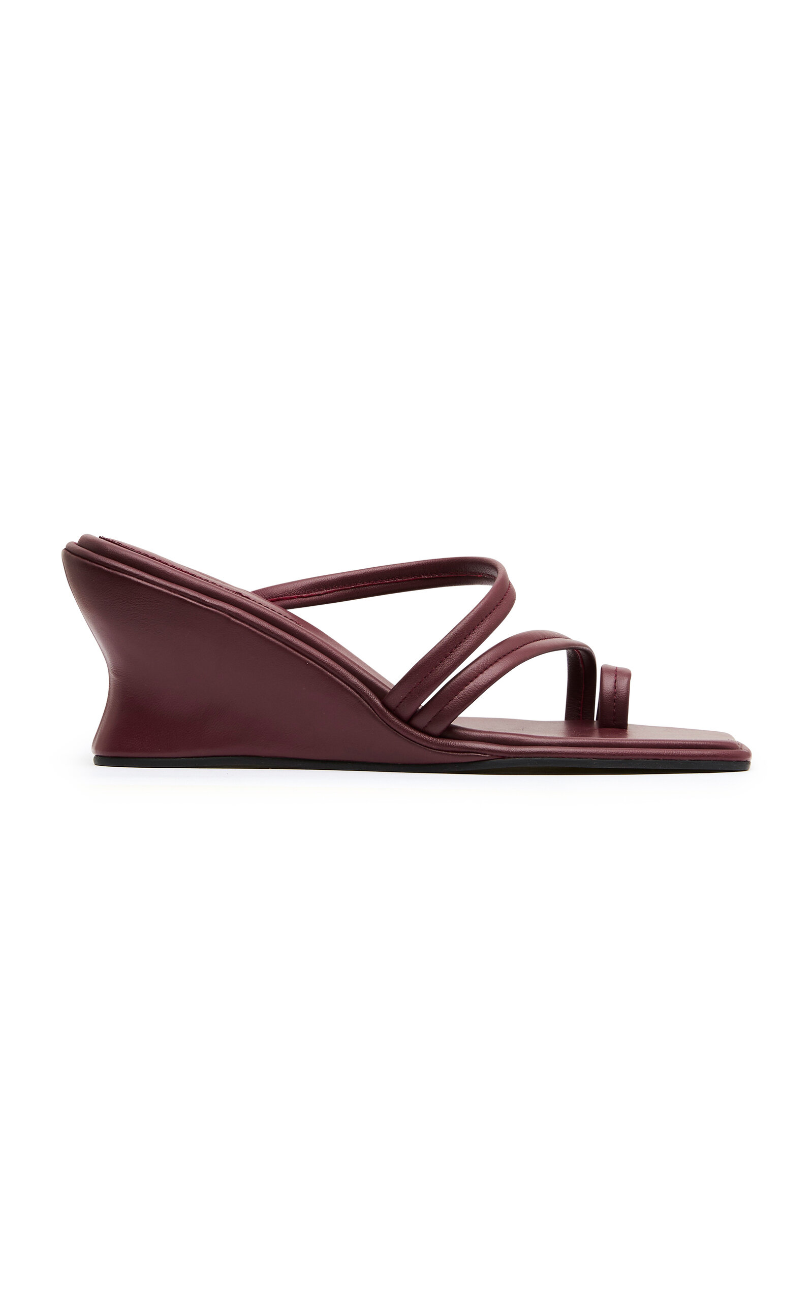 St. Agni Soft Strap Contour Wedge - Burgundy
