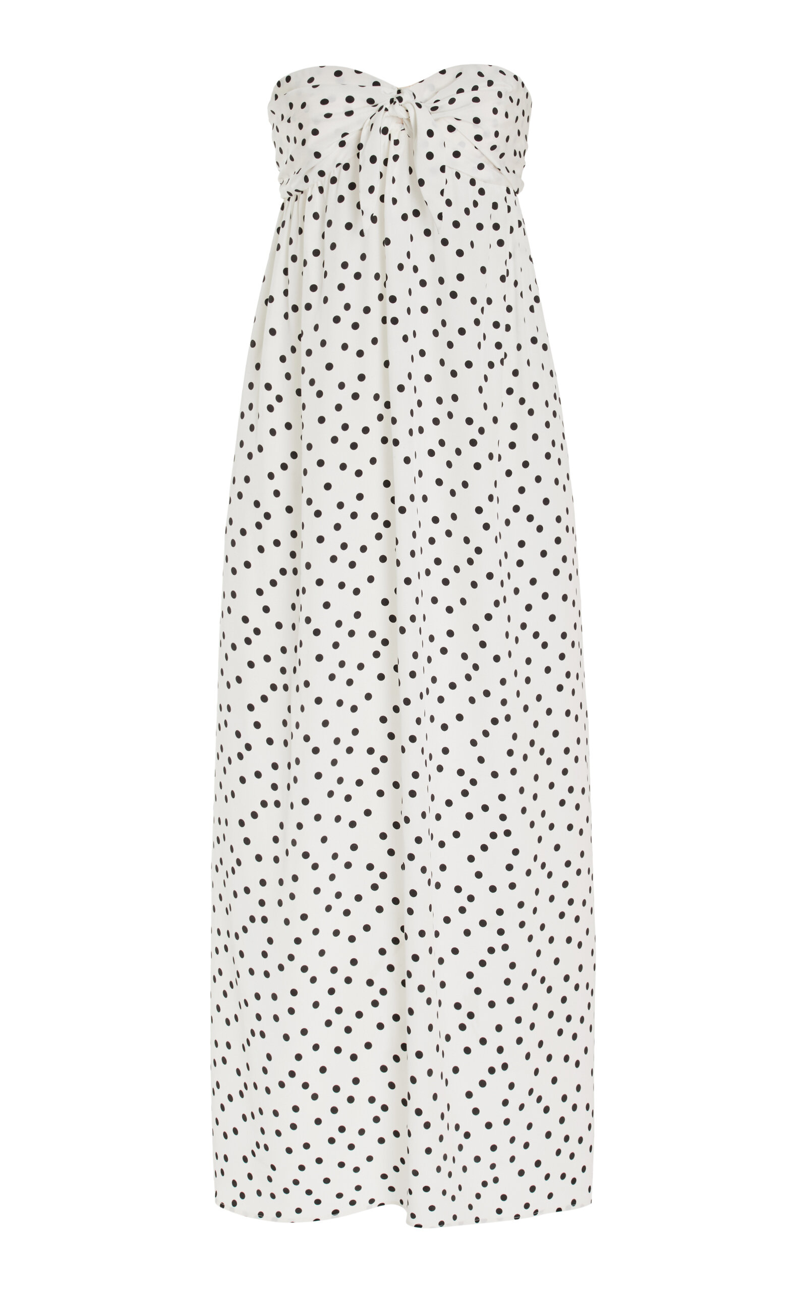 FRANÇOISE Exclusive Lucie Tie-Front Silk Maxi Dress