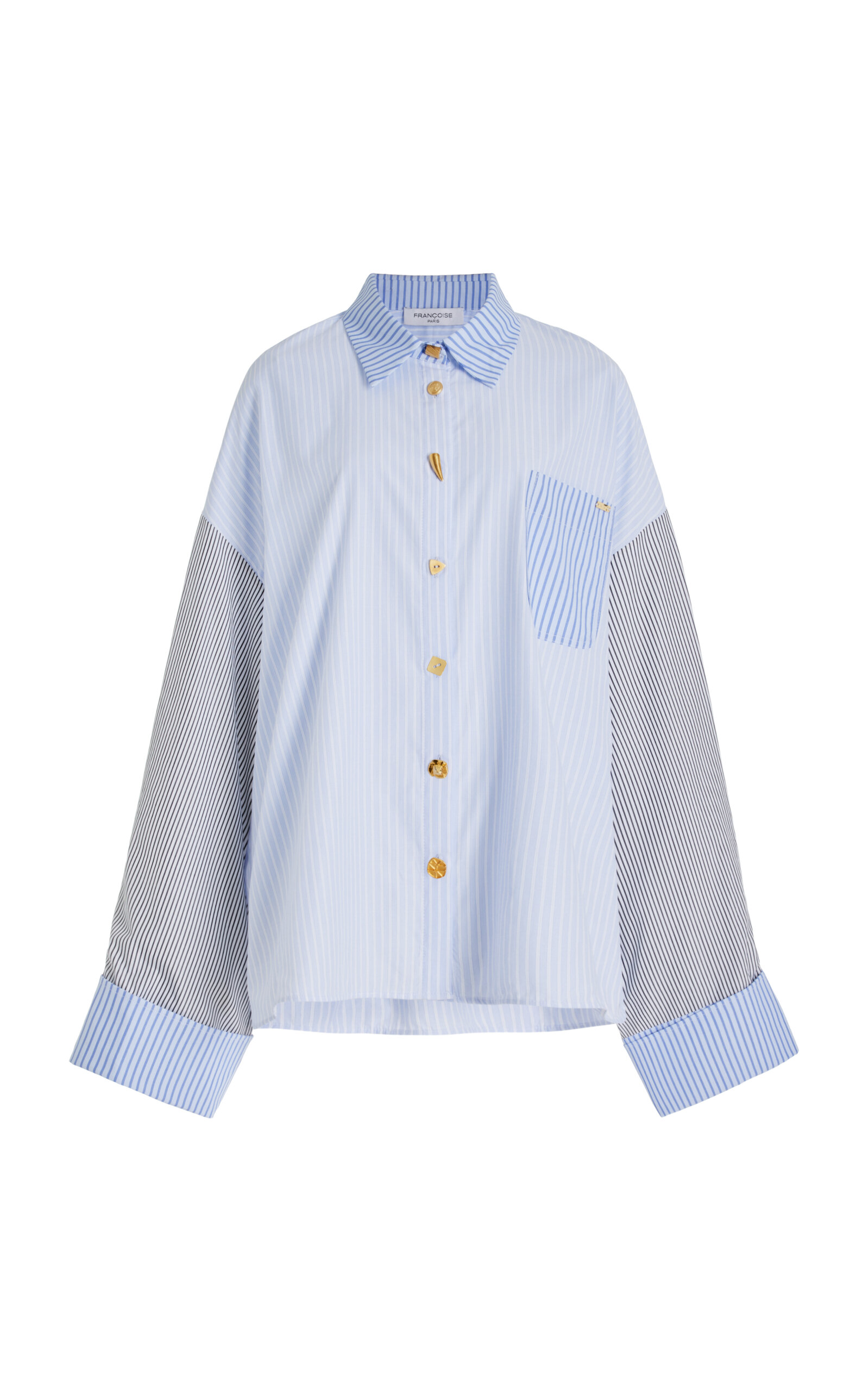 FRANÇOISE Exclusive Joe Oversized Striped Cotton Shirt