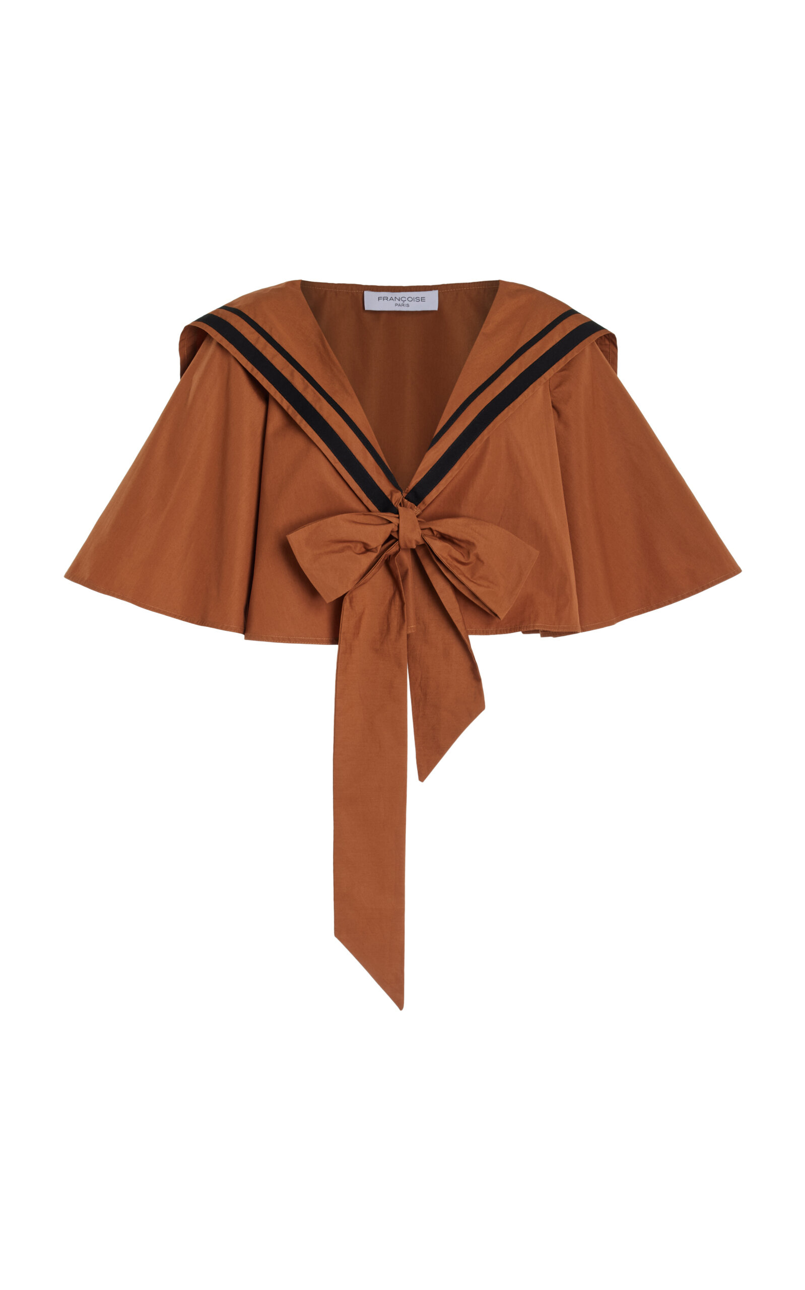 Exclusive Coco Oversized Cotton Cropped Sailor Top