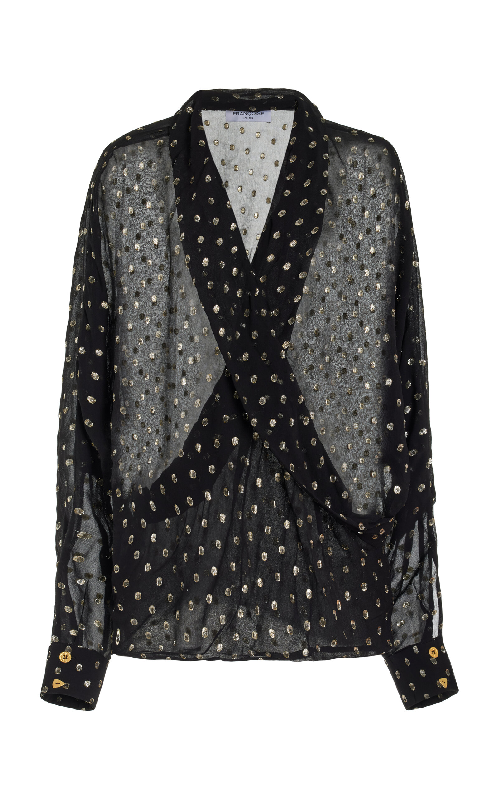 FRANÇOISE Exclusive Mila Fil-Coupe Wrap Top