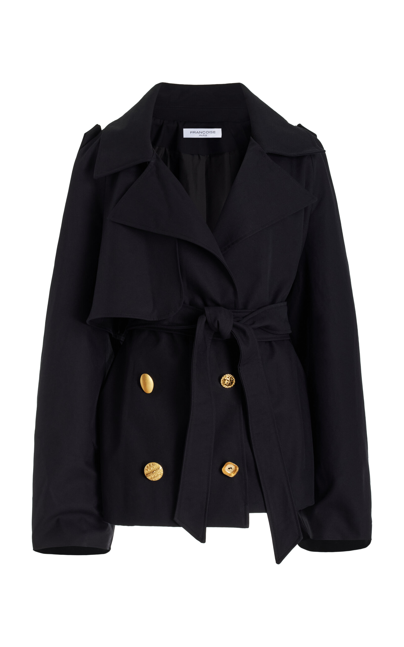Francoise Gabi Cotton Trench In Black