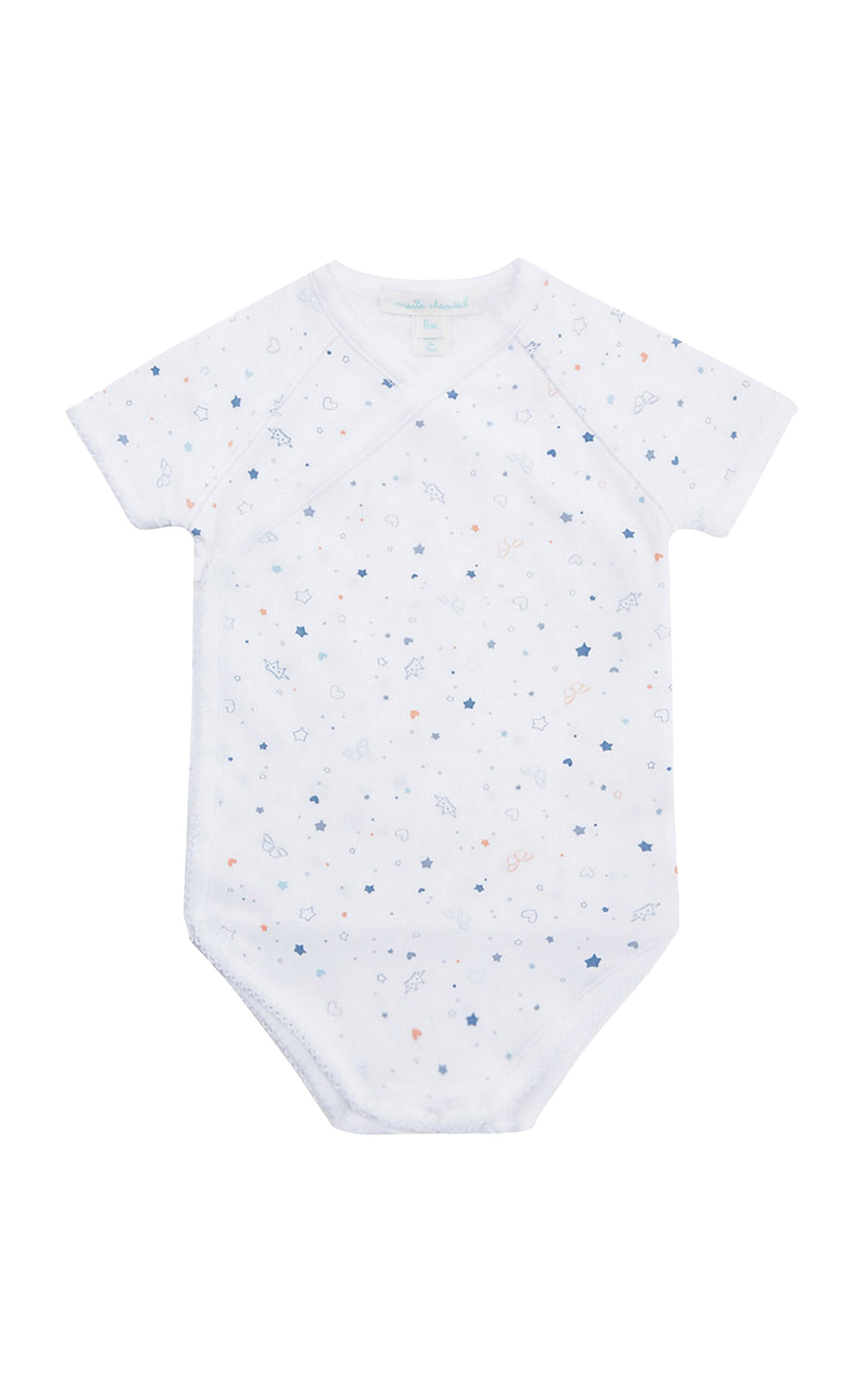 Marie-Chantal Infants'Star & Crown Pima Cotton Wrap Onesie