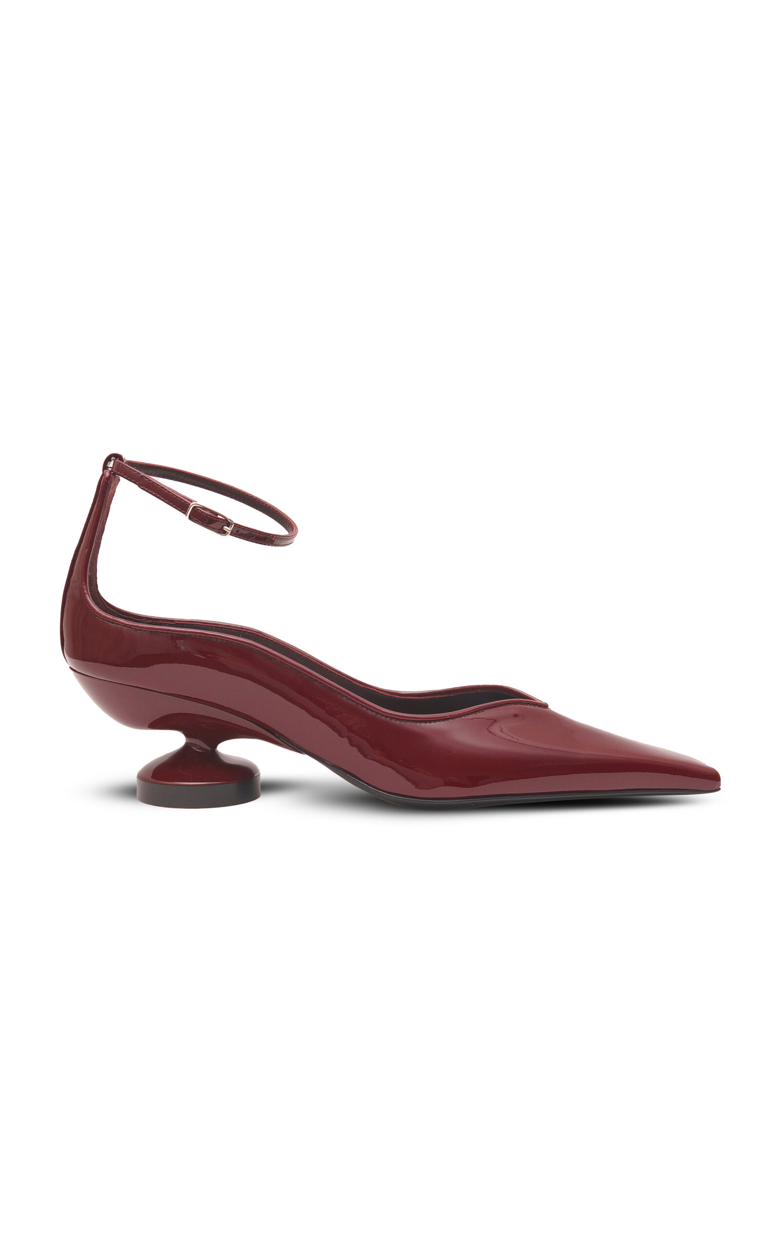 LUCASHEVA Love Patent Leather Pumps - Burgundy