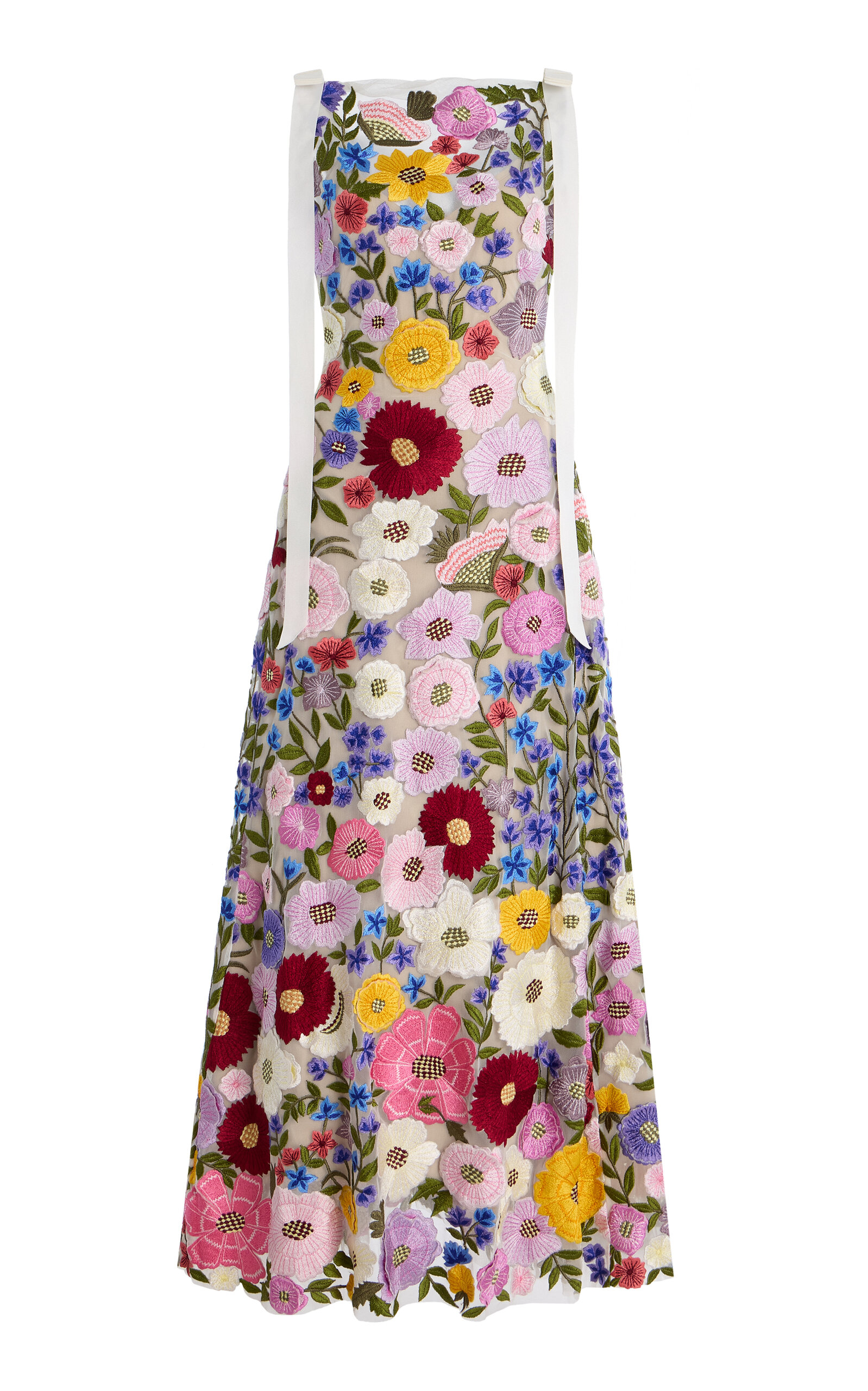 Rachel Gilbert Lyra Floral-embroidery Gown In Floral