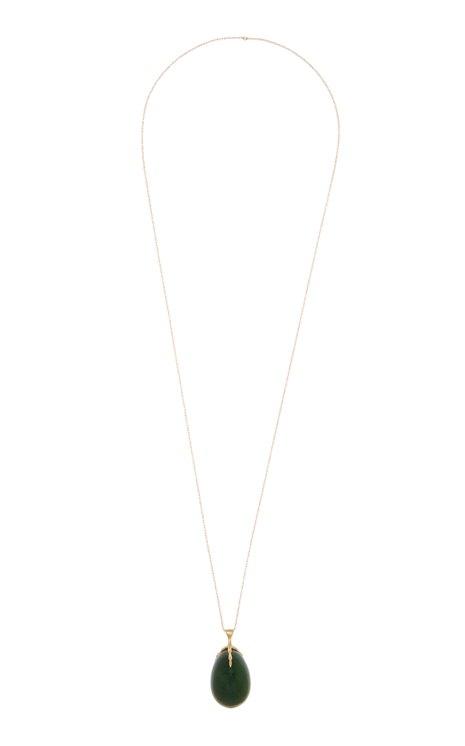 Annette Ferdinandsen 14k Gold Jade Necklace In Green