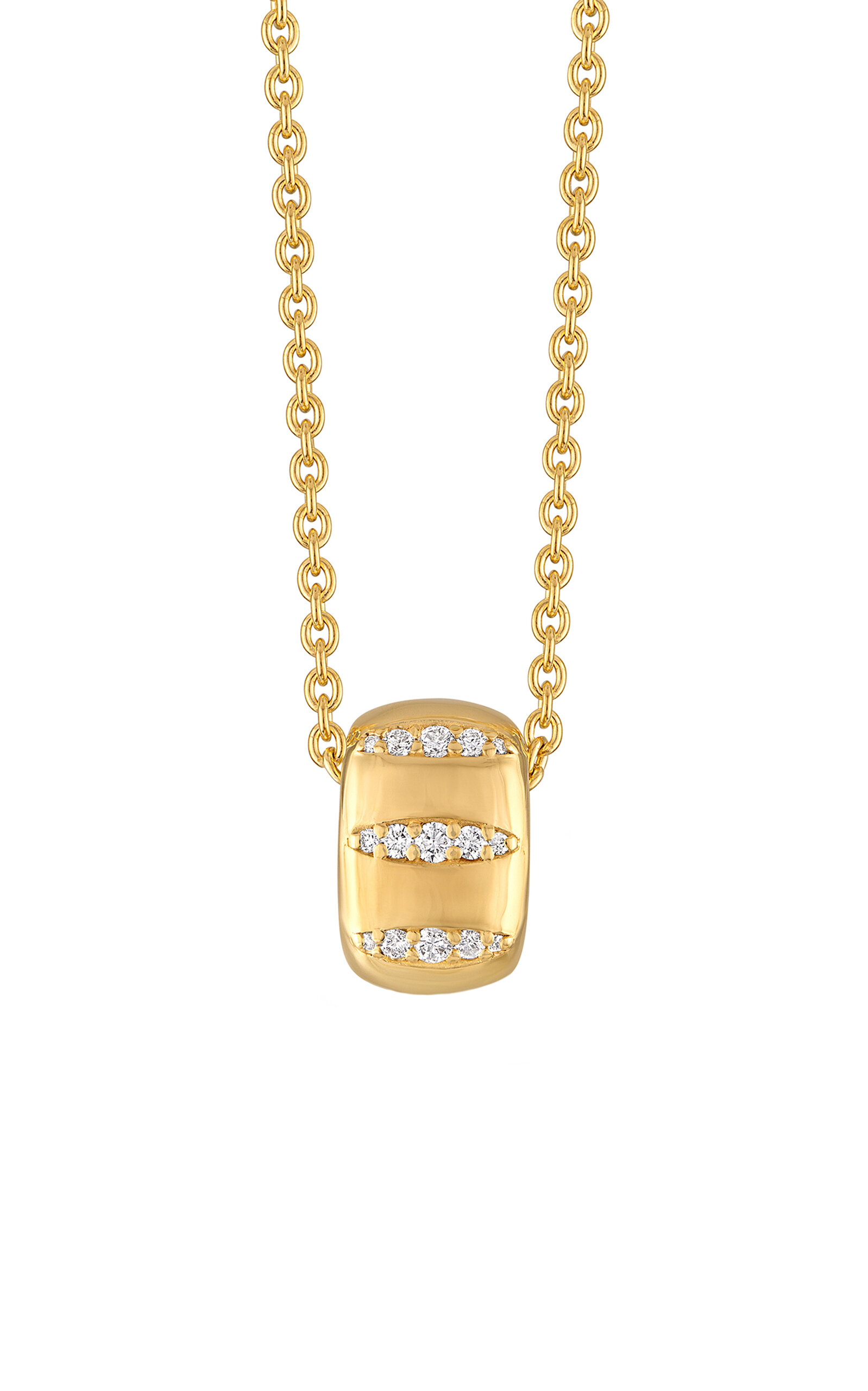 Veda 18K Yellow Gold Diamond Ring Necklace
