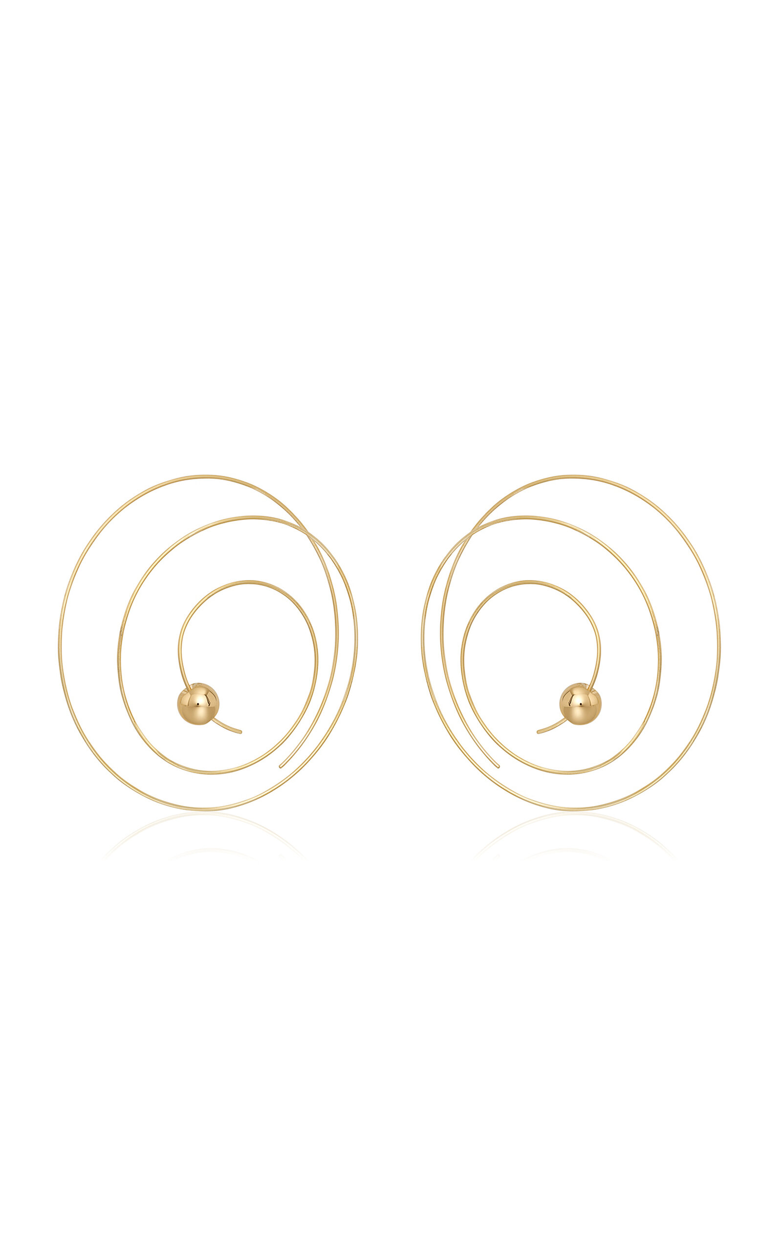 Thin Spiral Gold-Plated Earrings