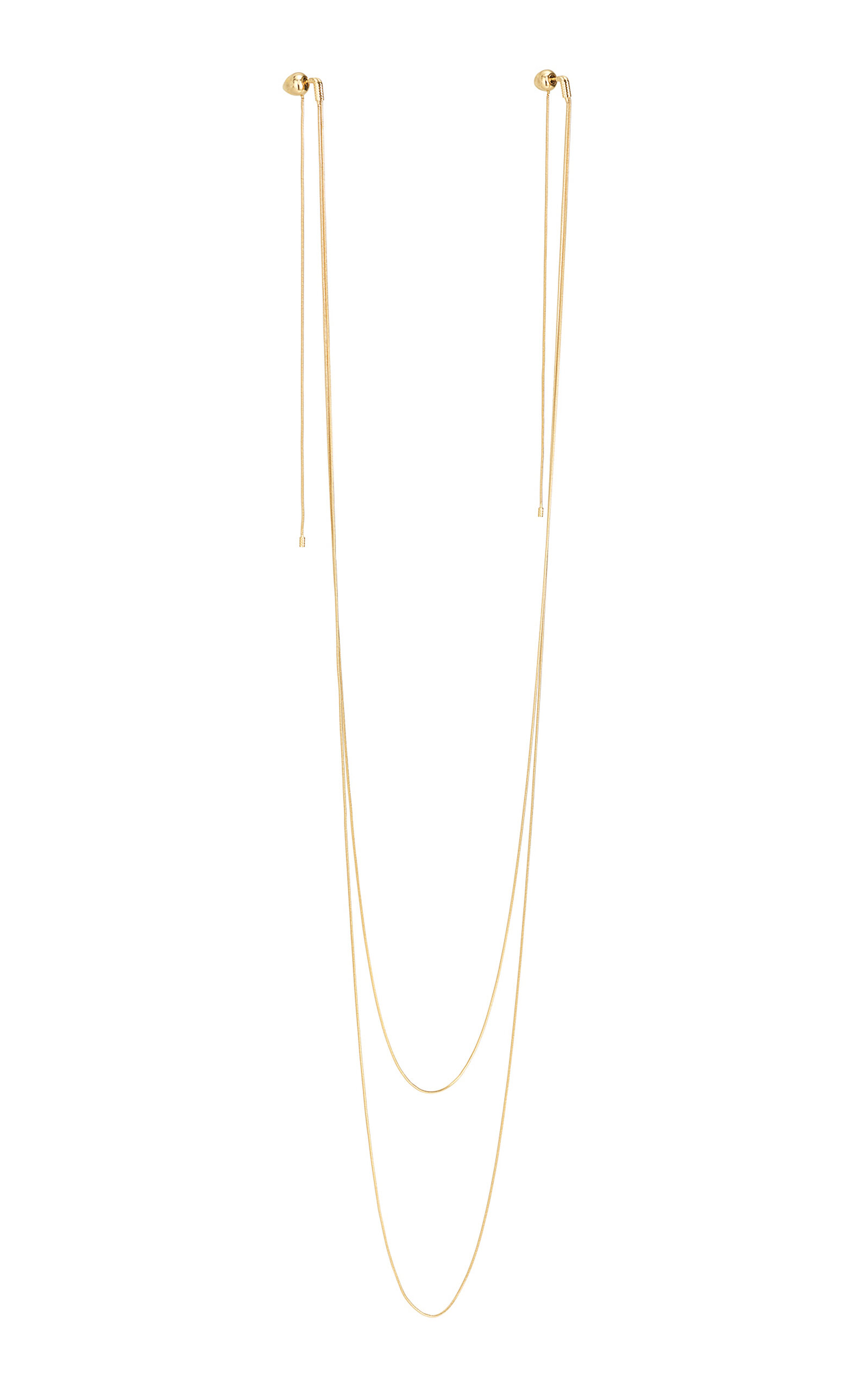 ALAÏA GOLD-TONE ONE-PIECE EARRING-NECKLACE
