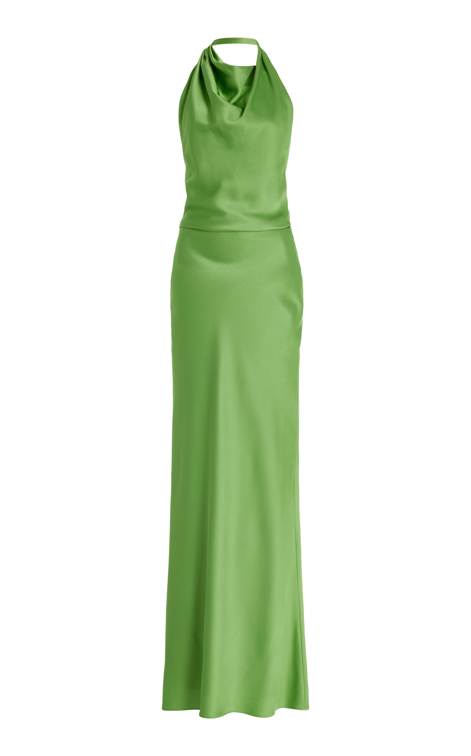 SIMKHAI REANNON DRAPED SATIN GOWN