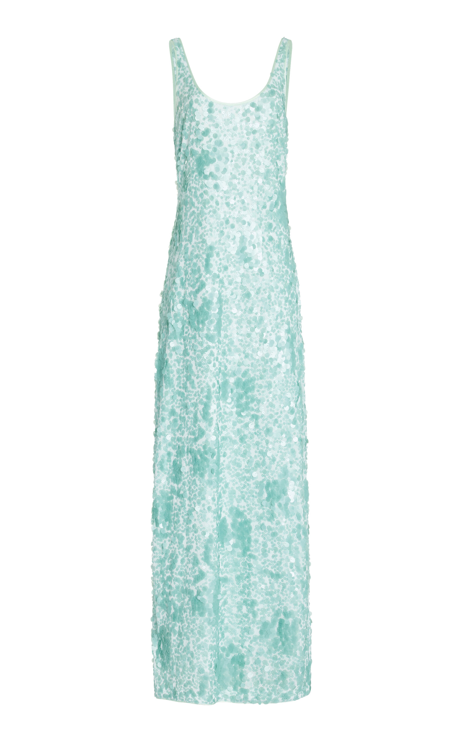 Shop Simkhai Bex Sequined Maxi Dress In Blue